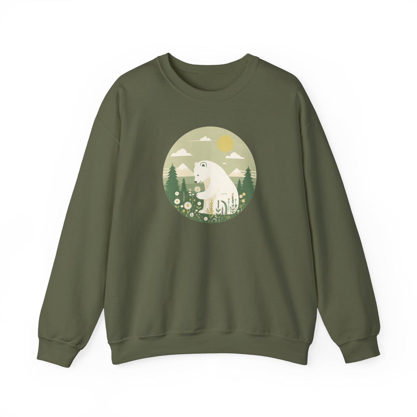 Polar Bear Meadow Circle Sweatshirt | Polar Den