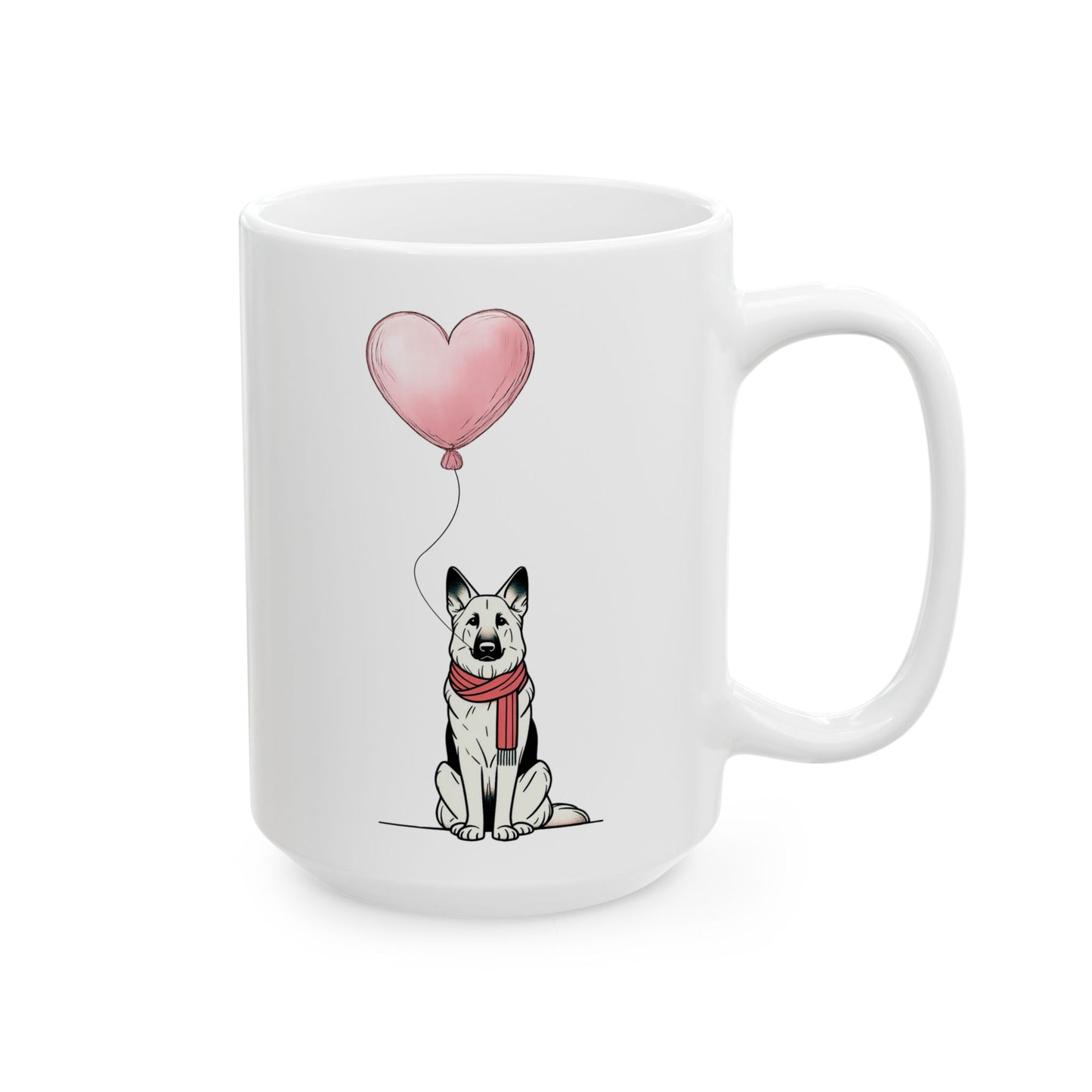 German Shepherd Heart Balloon Mug