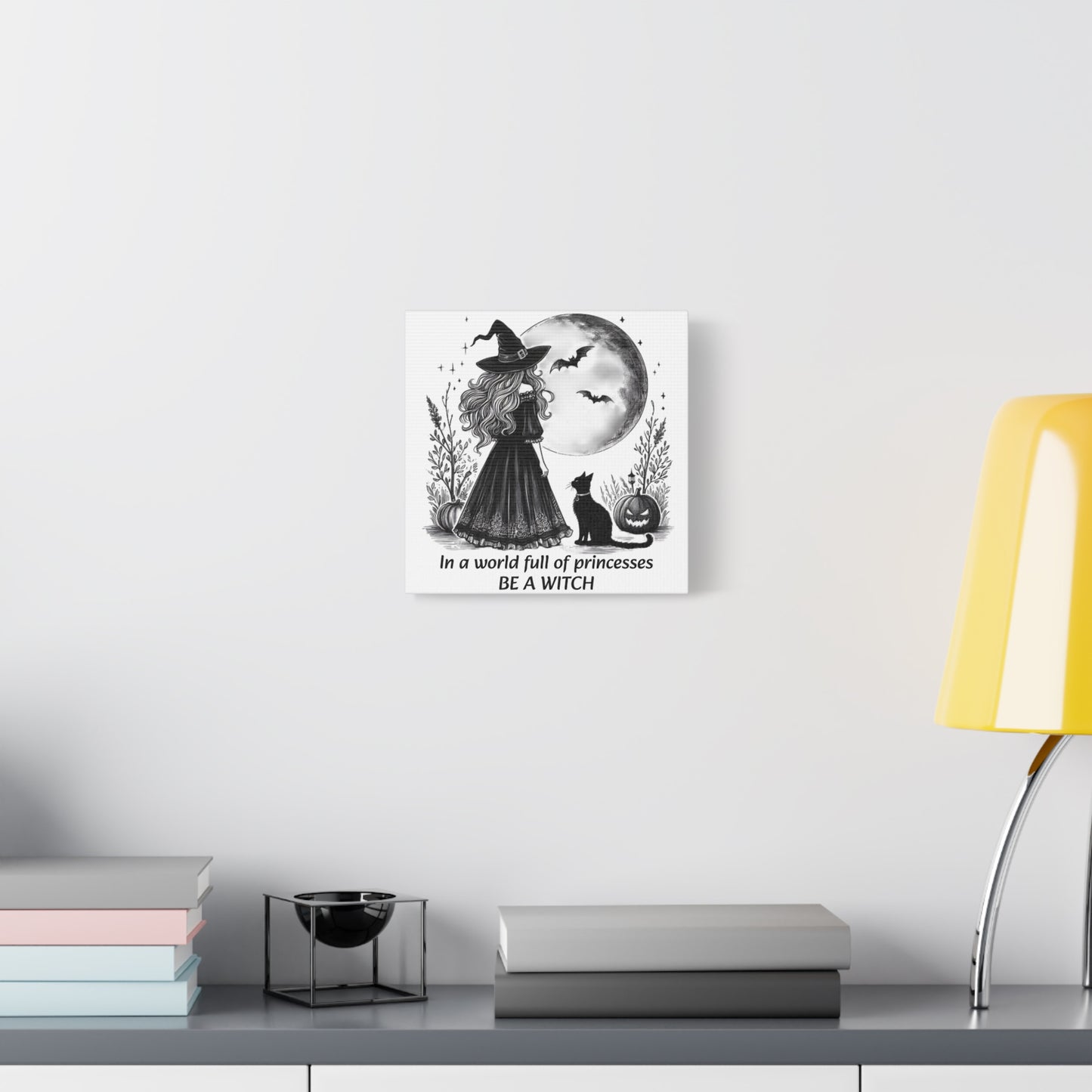 Be a Witch Canvas Wall Art Feminist Empowerment Witchlight Halloween Home Decor