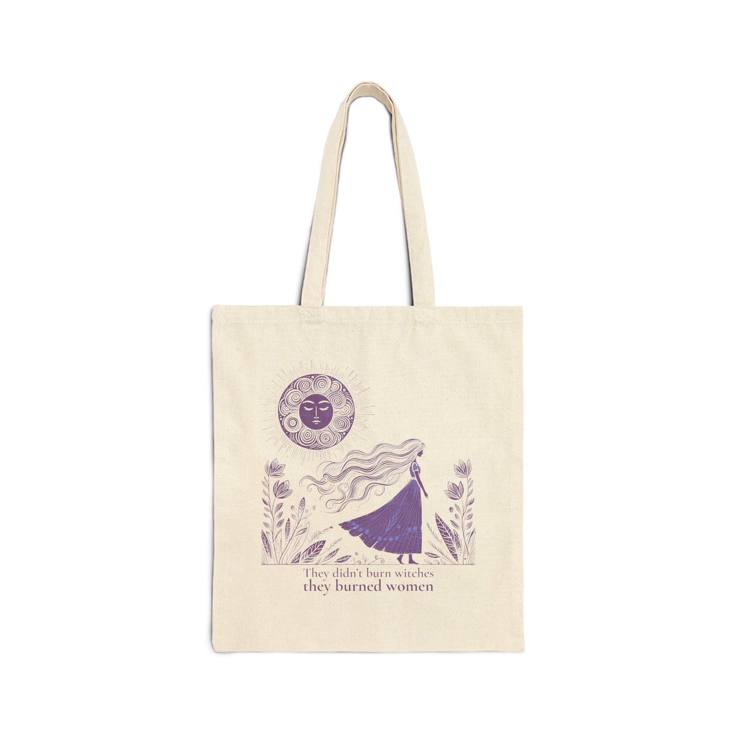 They Didn’t Burn Witches Tote Bag, Feminist Empowerment Reusable Canvas Tote, Women’s Rights Statement Bag