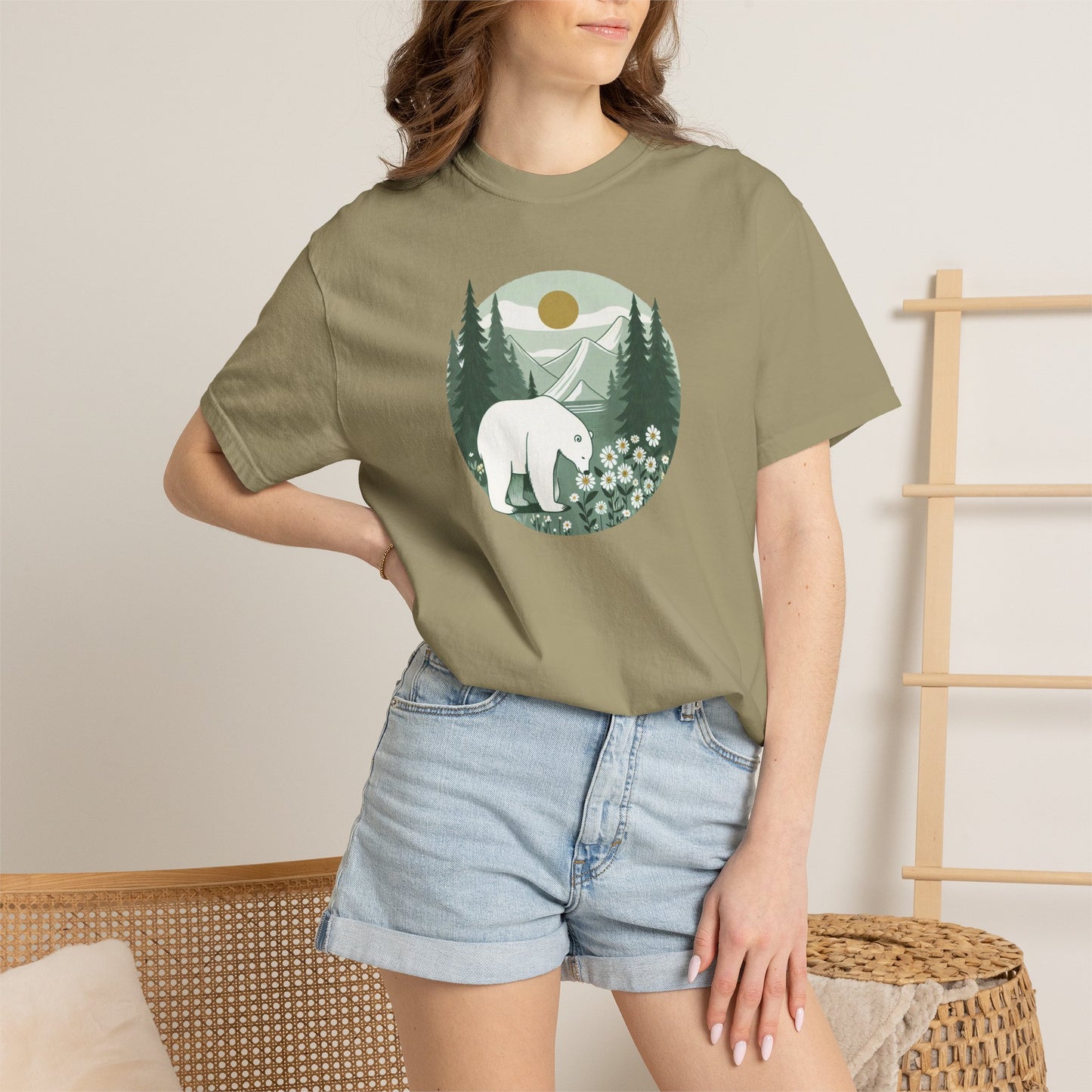 Polar Bear Mountain Meadow Comfort Colors Tee
