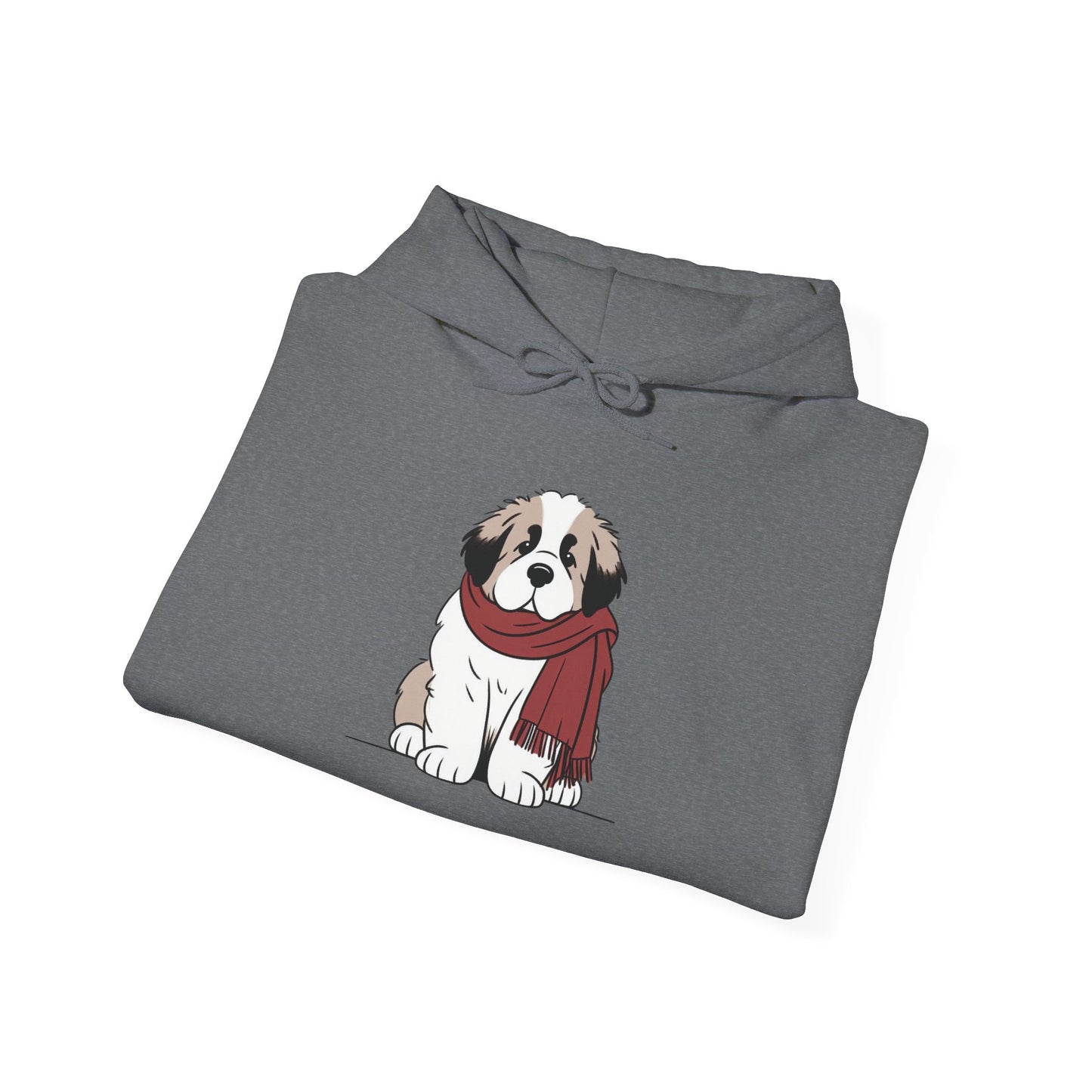 Saint Bernard Puppy Scarf  Premium Hoodie | Cozy Den Edition