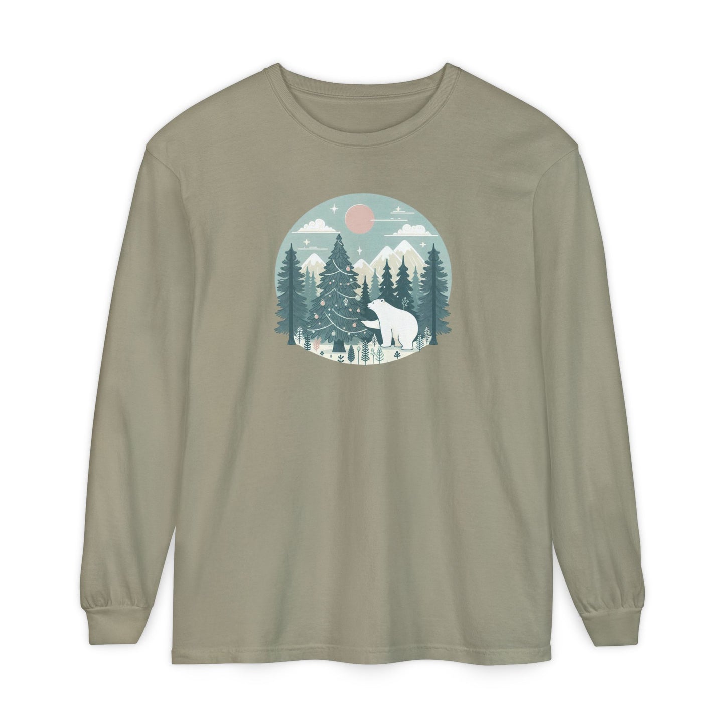 Festive Forest Polar Bear Long Sleeve | Holiday Den Edition