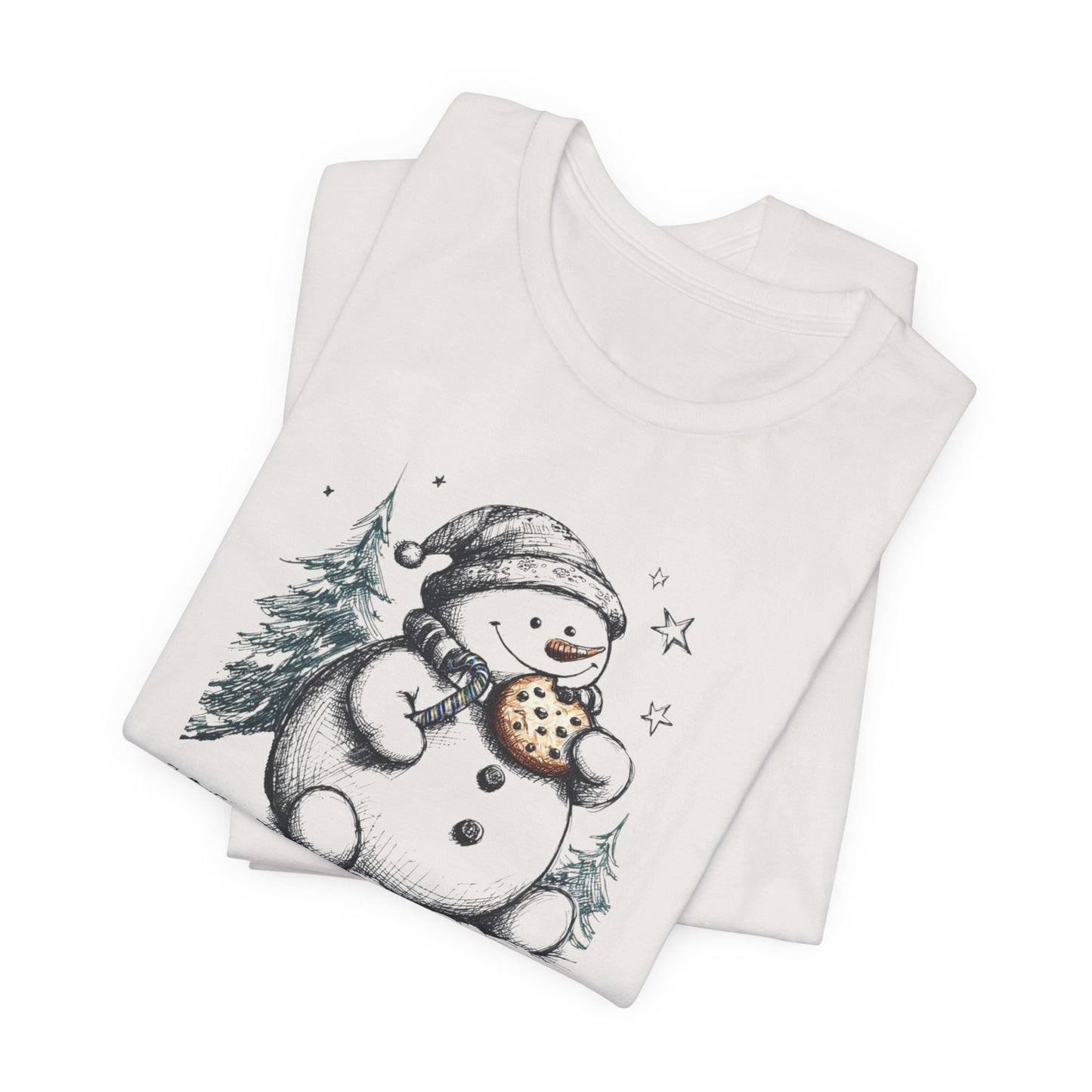 Snowman Cookie Tee | Holiday Graphic T-Shirt