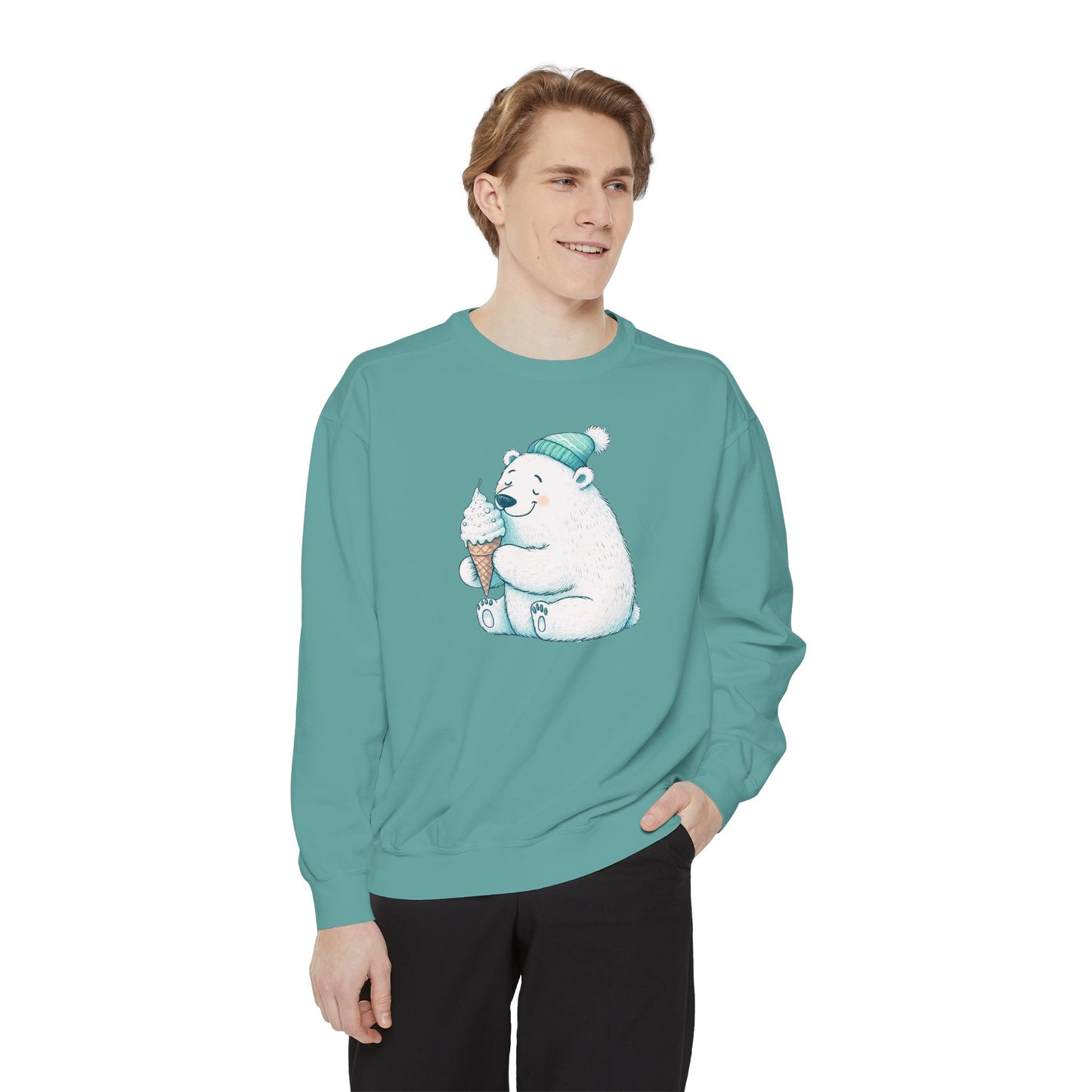 Cozy Cone Polar Bear Comfort Colors Sweatshirt