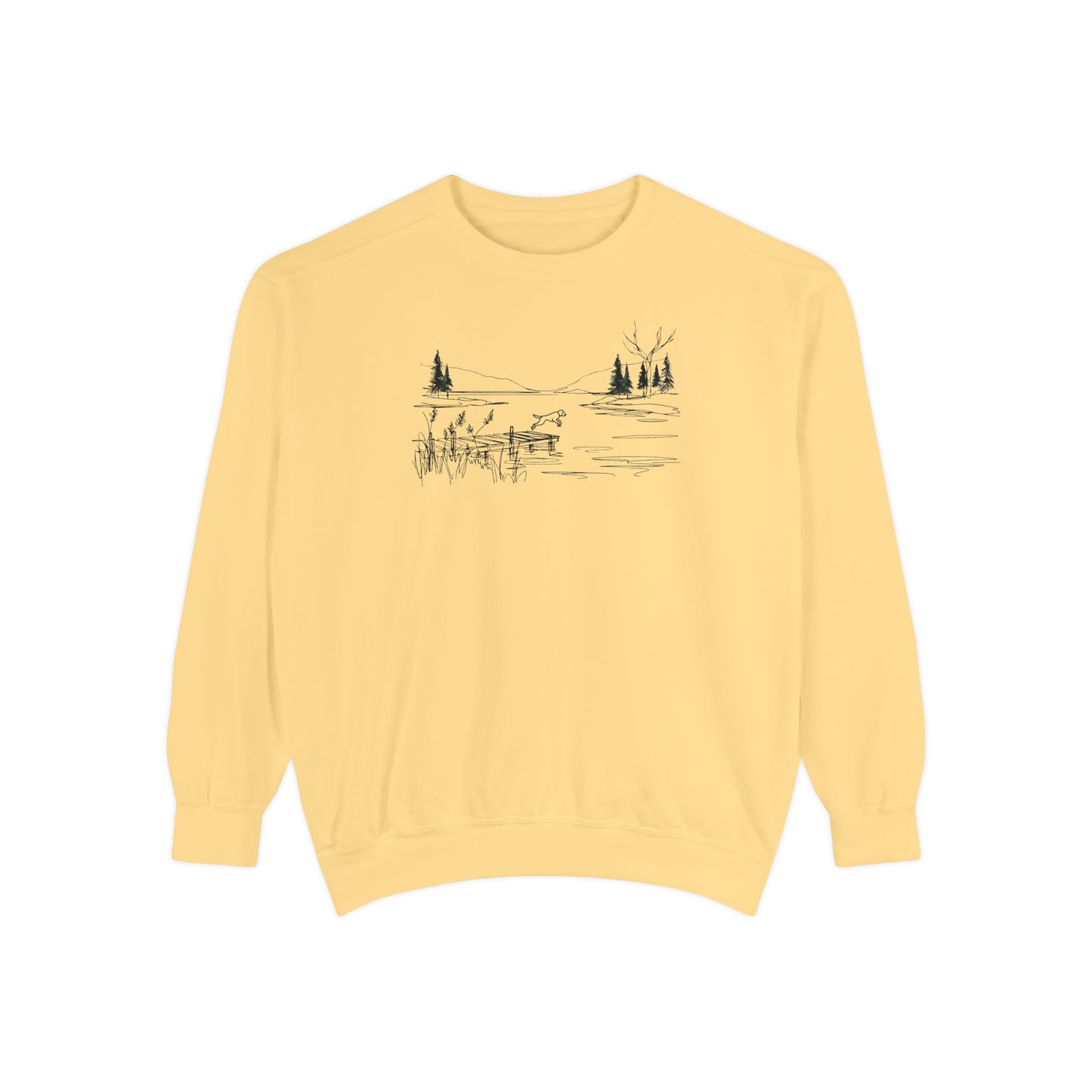 Minimalist Lake Dog Sweatshirt