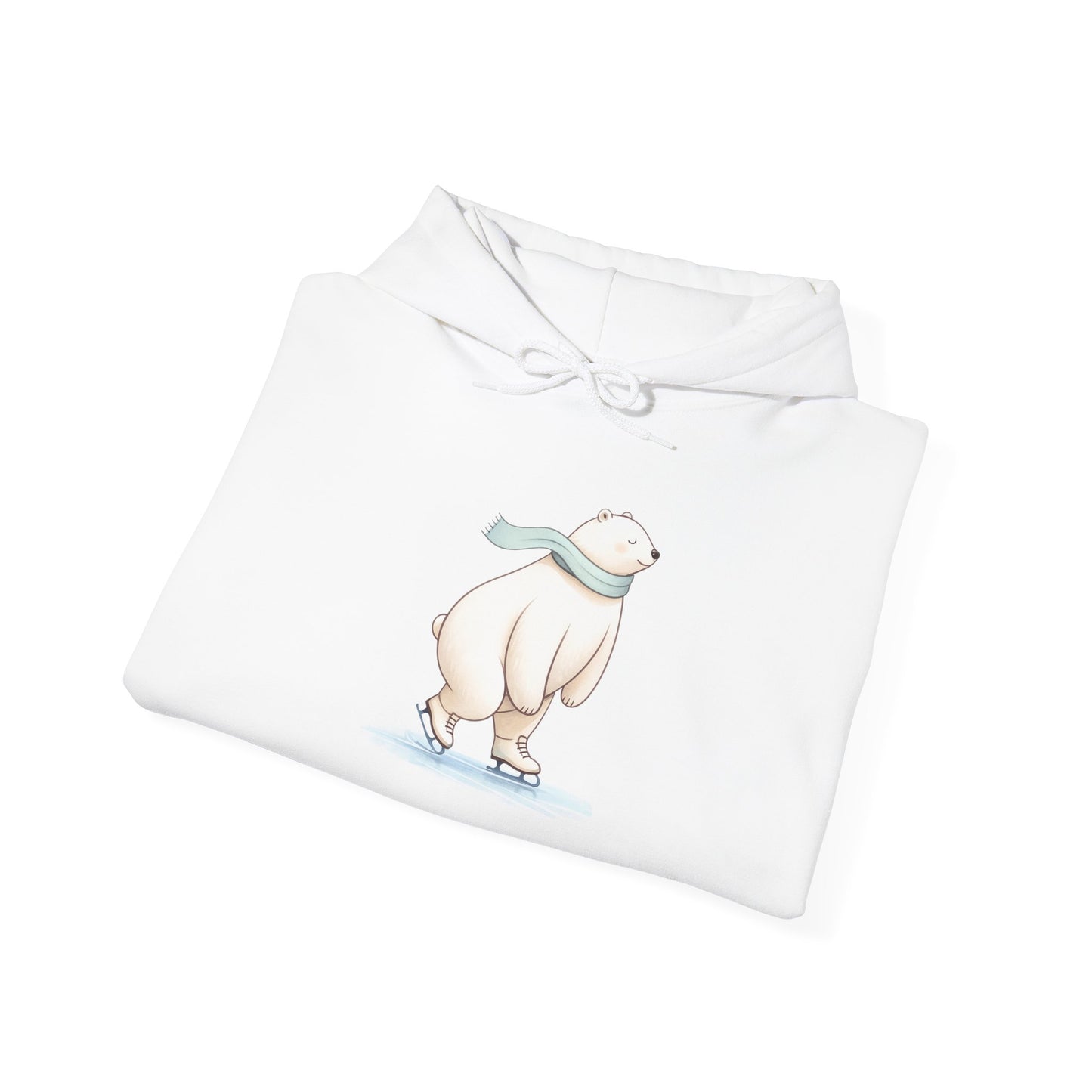 Polar Bear Ice Skating Hoodie