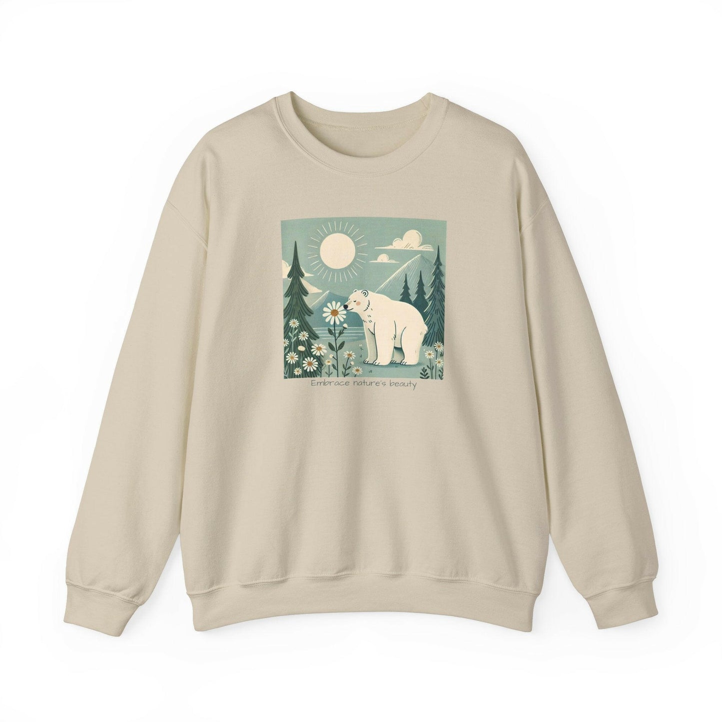 Polar Bear Sweatshirt - 'Embrace Nature's Beauty'