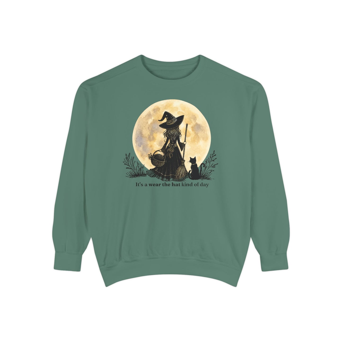 It's a Wear the Hat Kind of Day | Cozy Witch Crewneck Sweatshirt