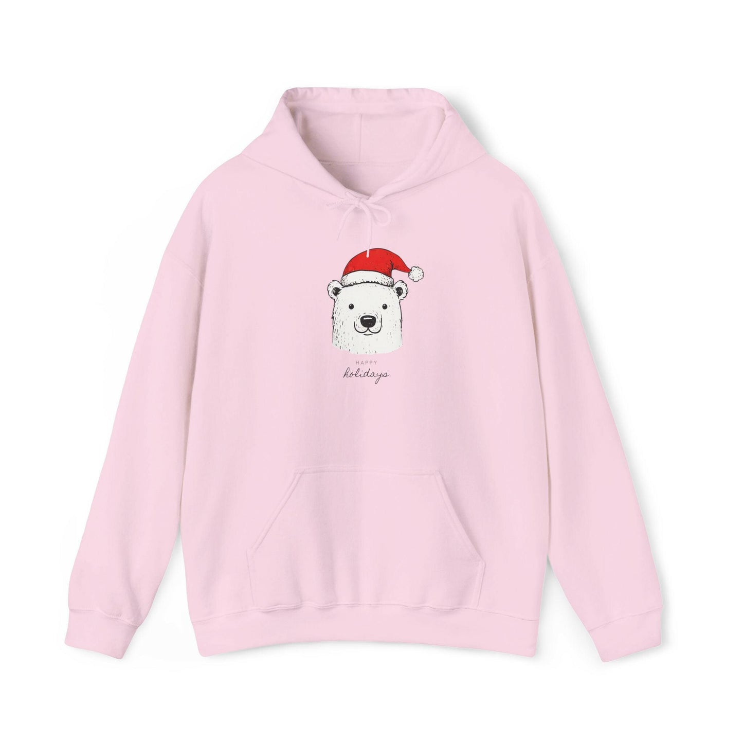 Polar Bear Santa Hat Christmas Hoodie