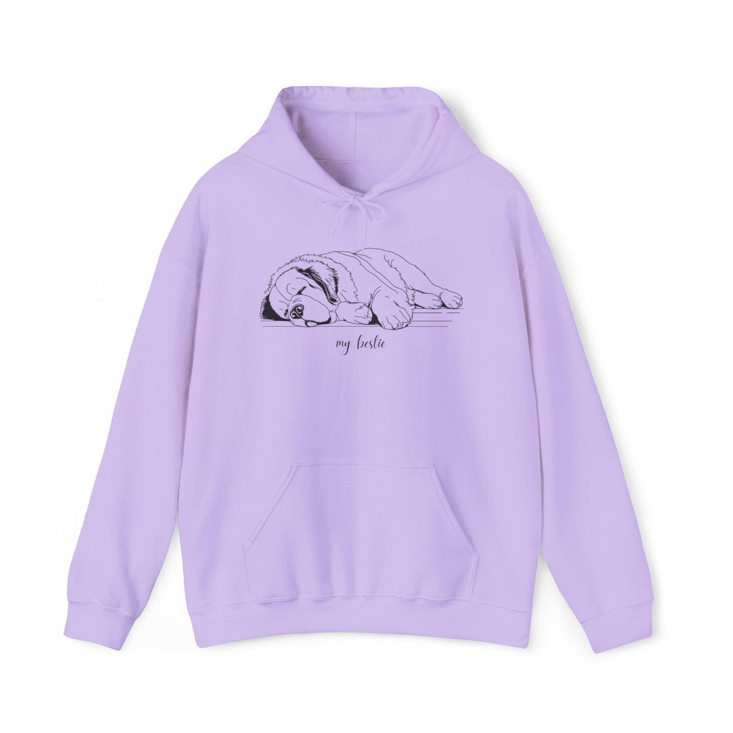 Saint Bernard Dog 'my bestie' Hooded Sweatshirt - Stompy Paws