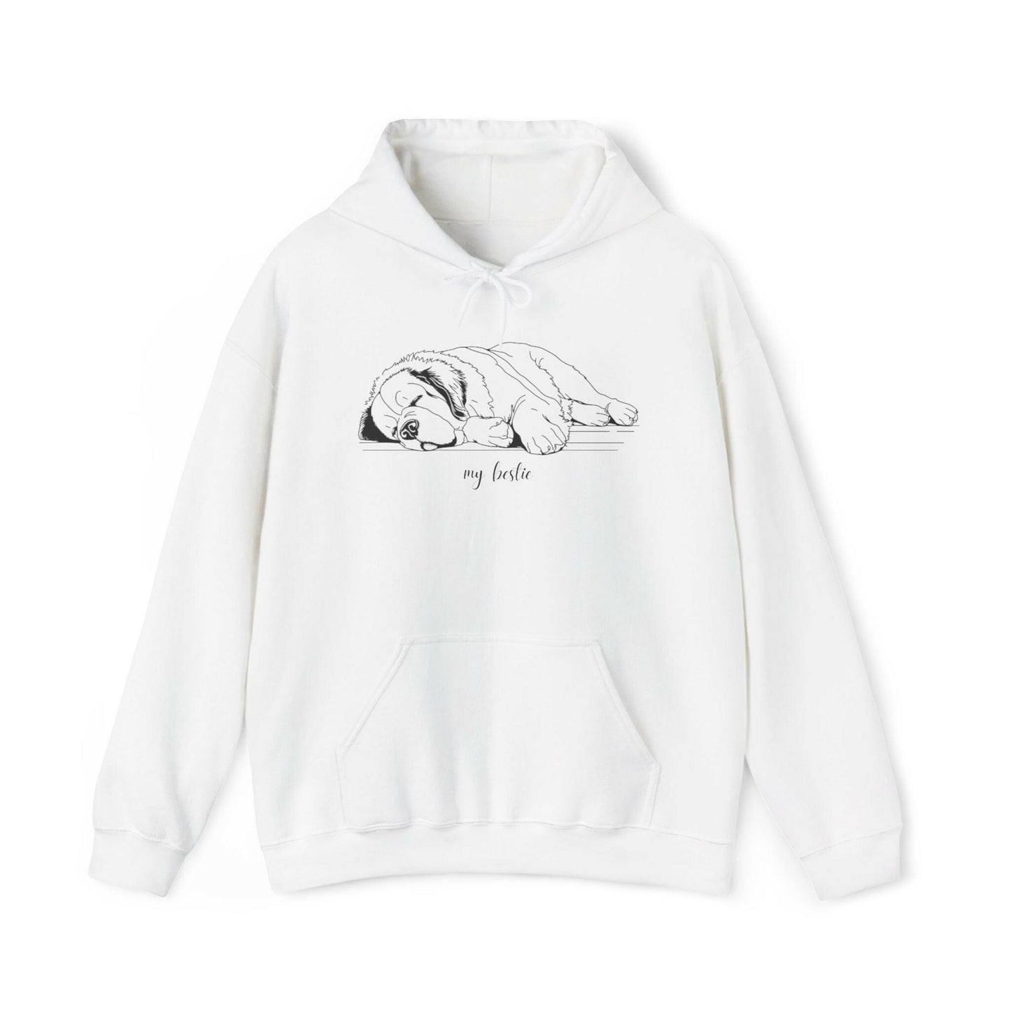 Saint Bernard Dog 'my bestie' Hooded Sweatshirt - Stompy Paws