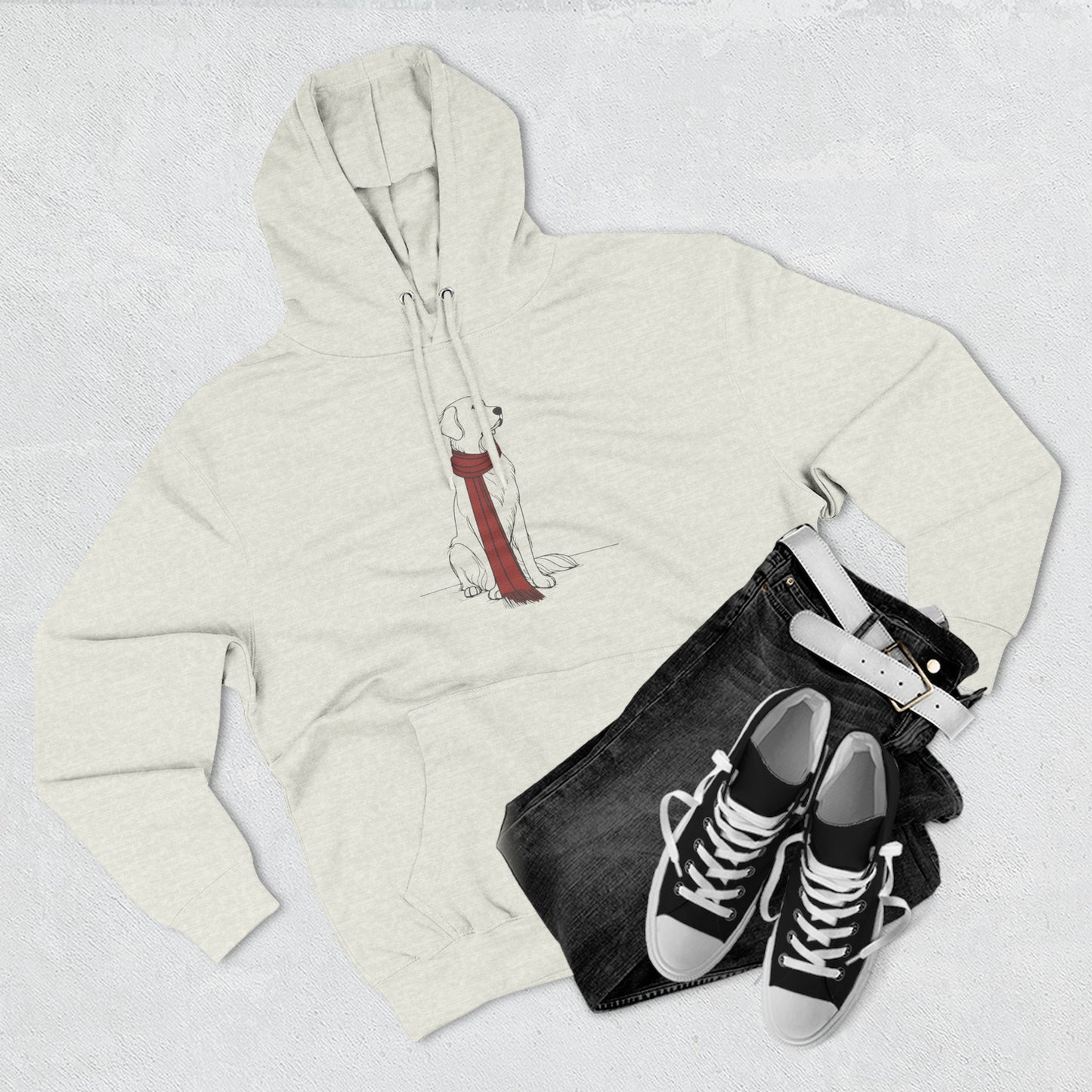 Minimalist Winter Dog Hoodie