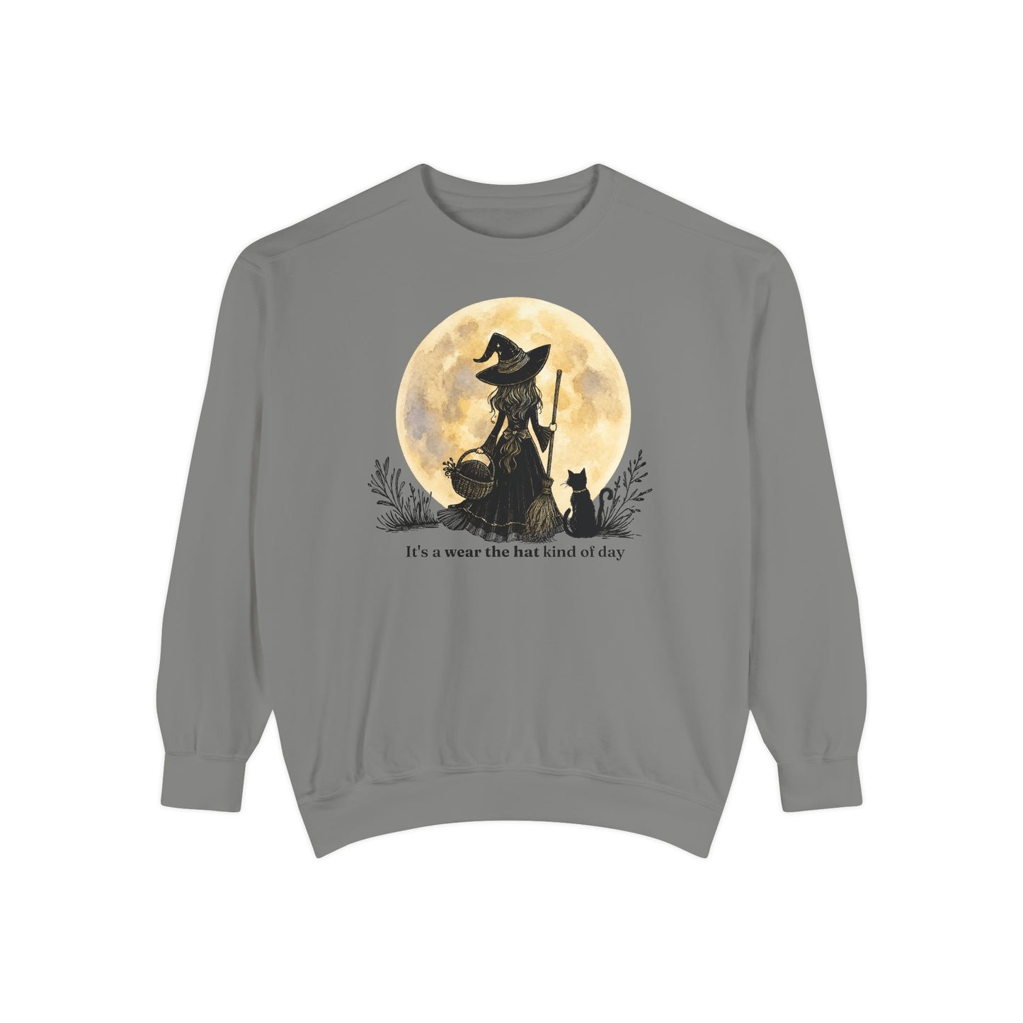 It's a Wear the Hat Kind of Day | Cozy Witch Crewneck Sweatshirt