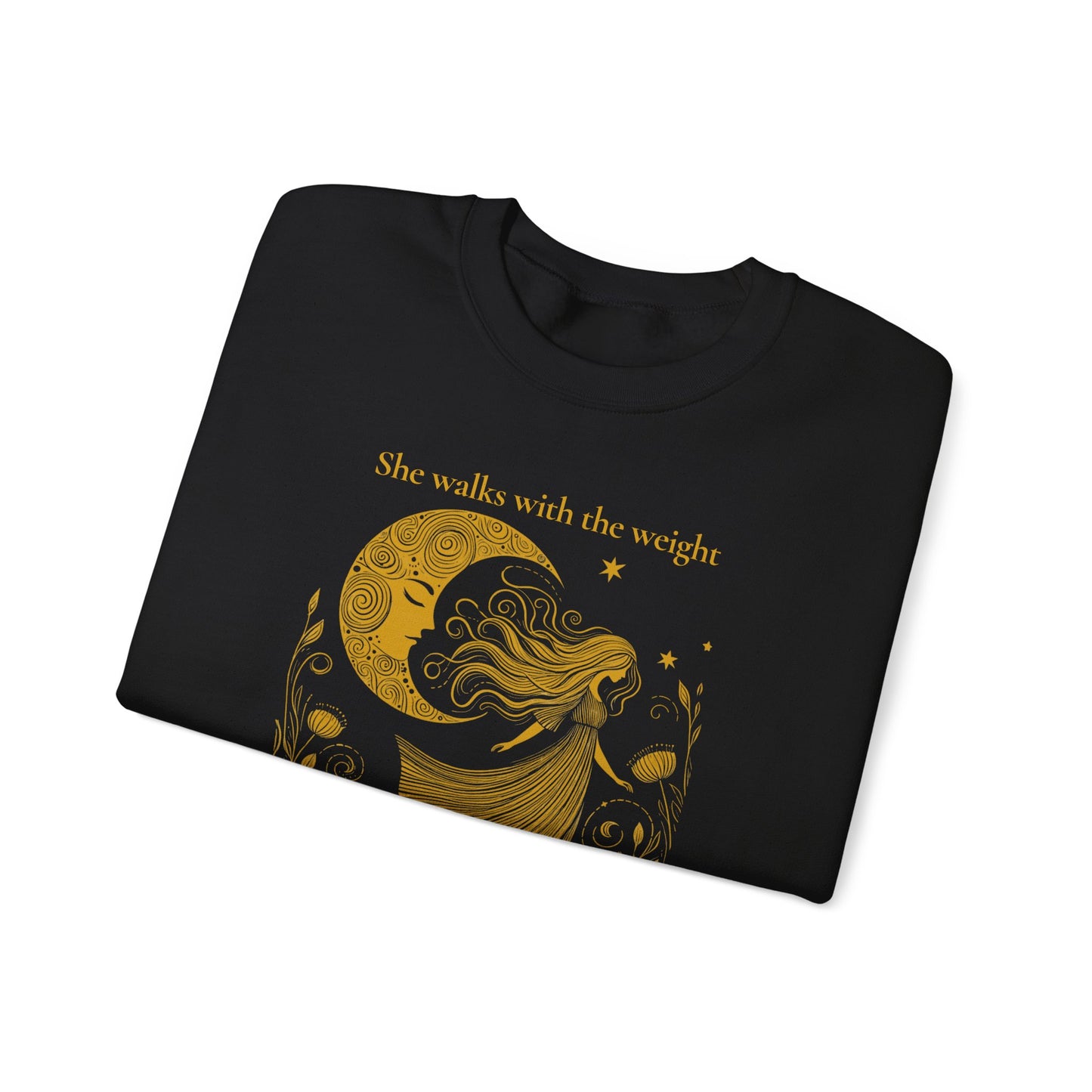 The Weight of Silence Celestial Art Sweatshirt |Mystic Den