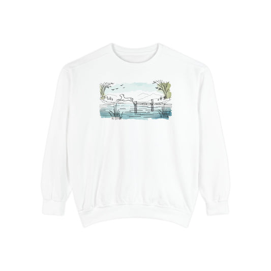Lake Leap Dog Watercolor Sweatshirt
