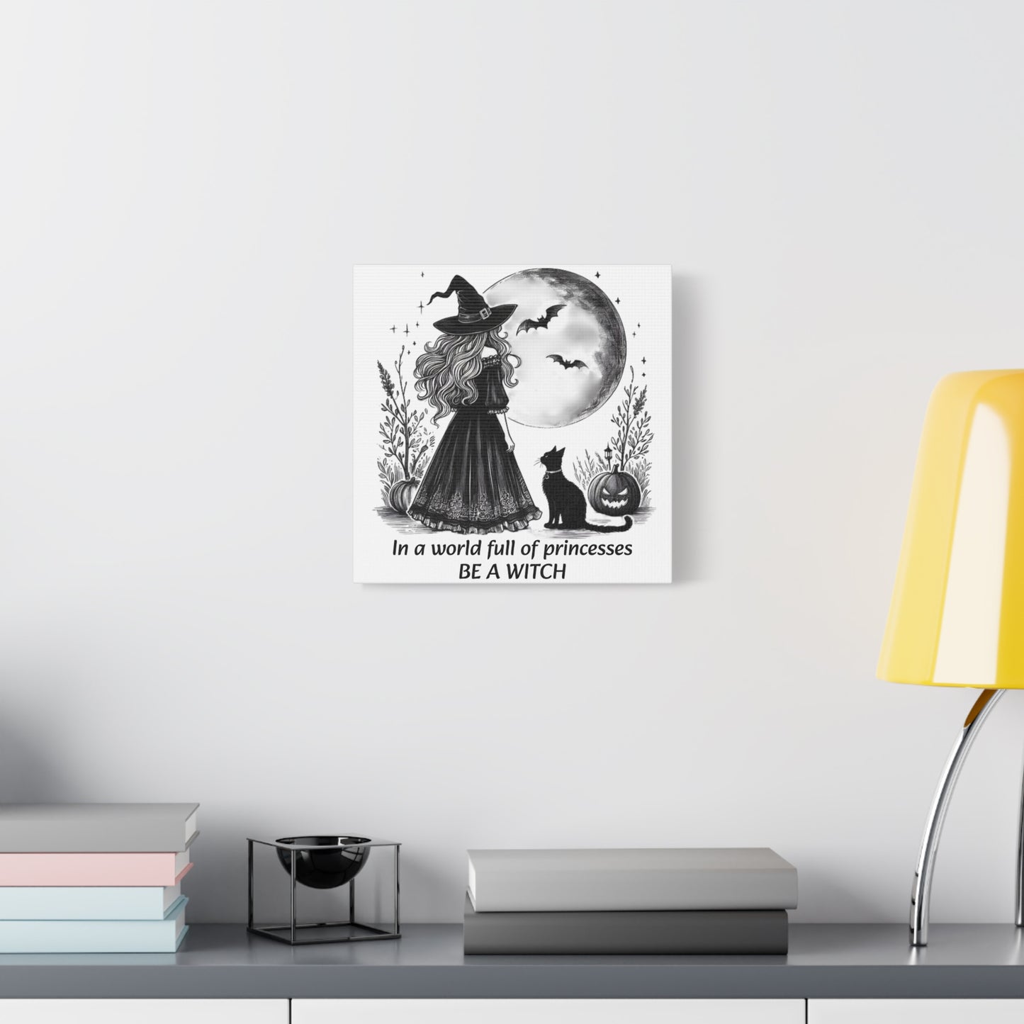 Be a Witch Canvas Wall Art Feminist Empowerment Witchlight Halloween Home Decor