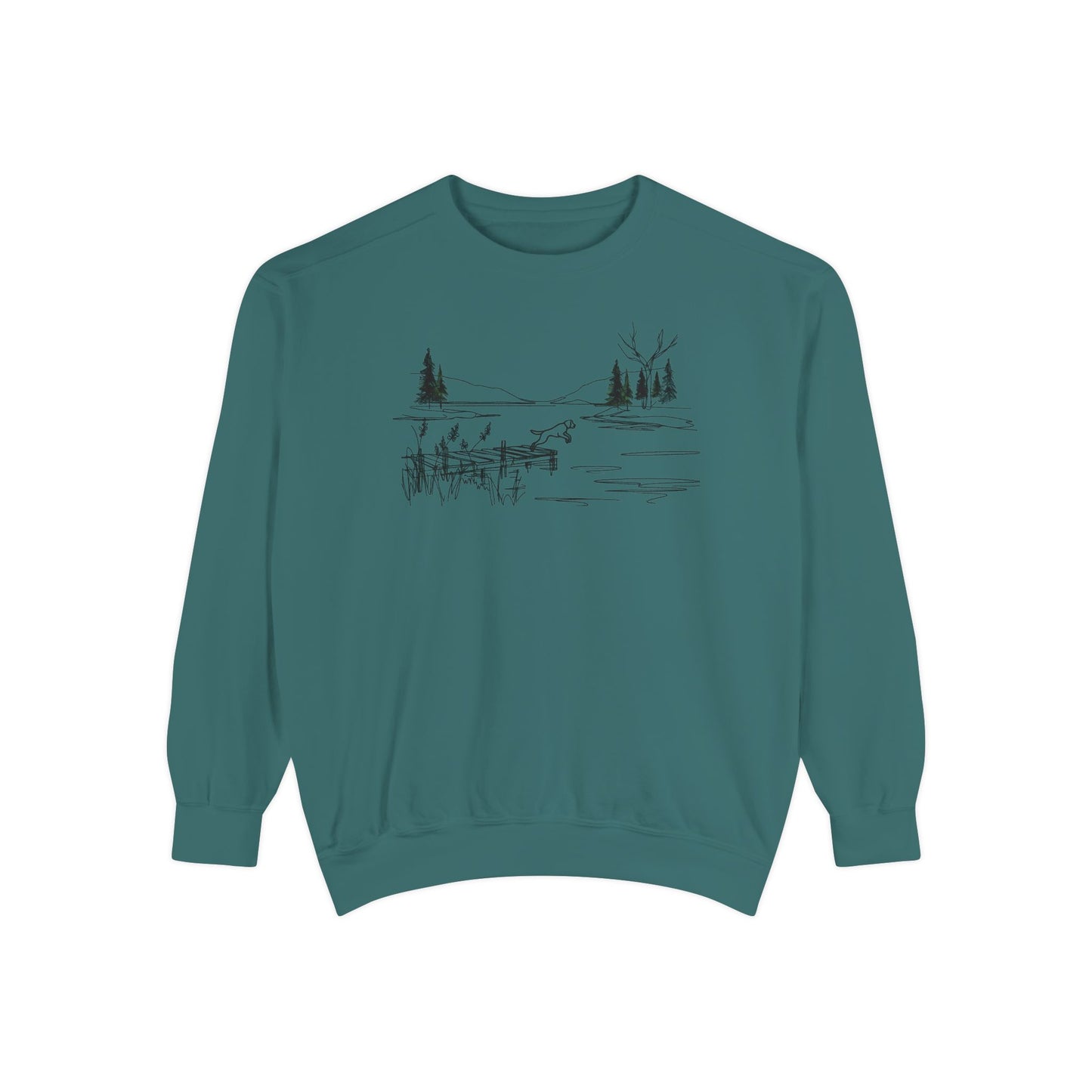 Minimalist Lake Dog Sweatshirt