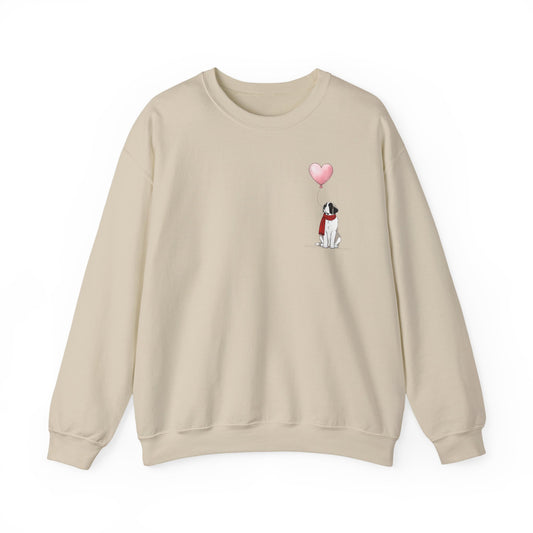 Saint Bernard with Heart Balloon Sweatshirt