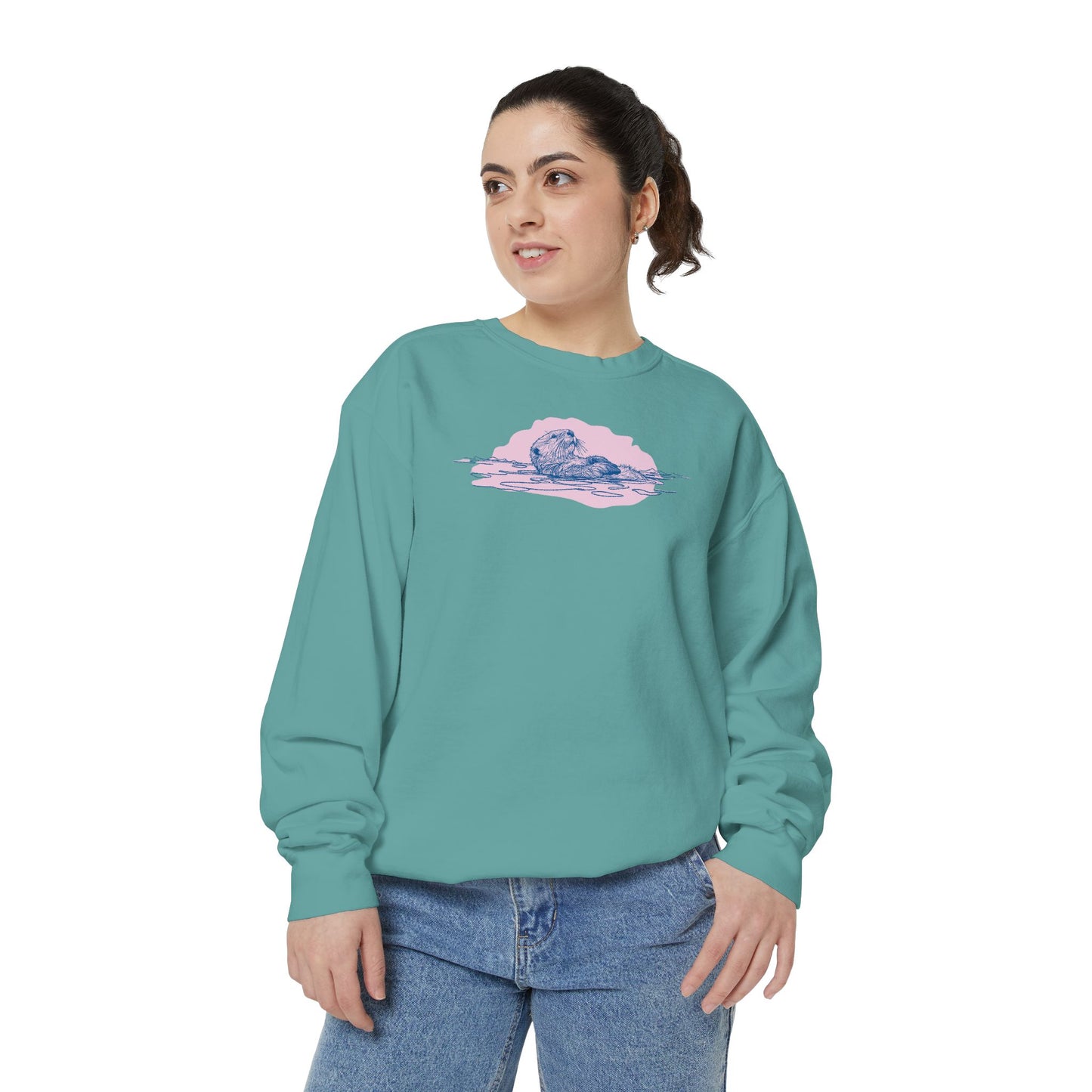 Coastal Otter Comfort Colors Sweatshirt