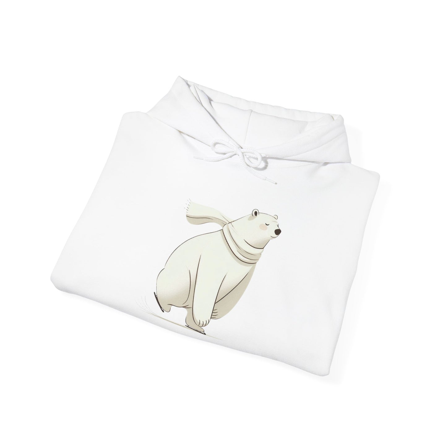 Skating Polar Bear Winter Hoodie