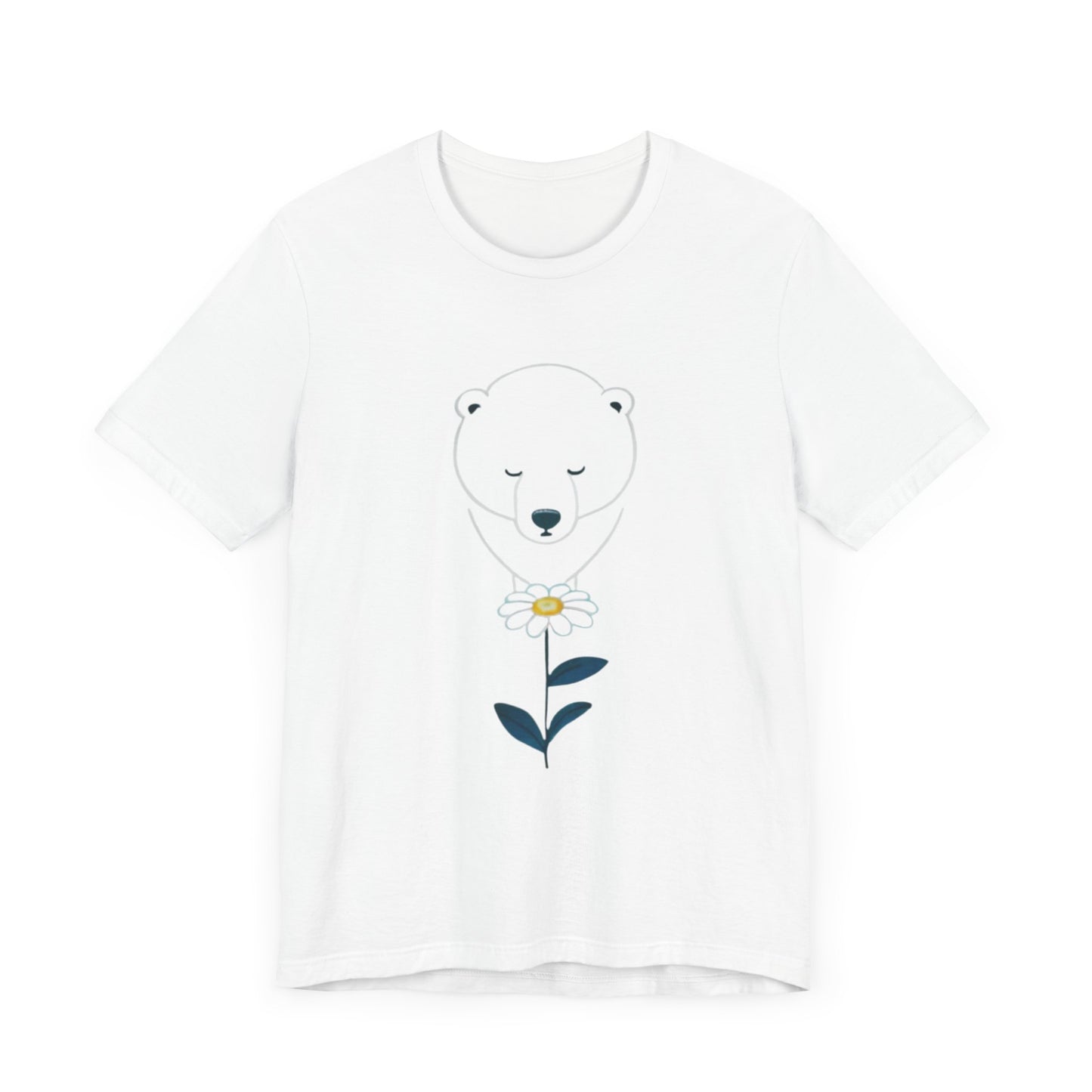Minimalist Polar Bear & Daisy Tee
