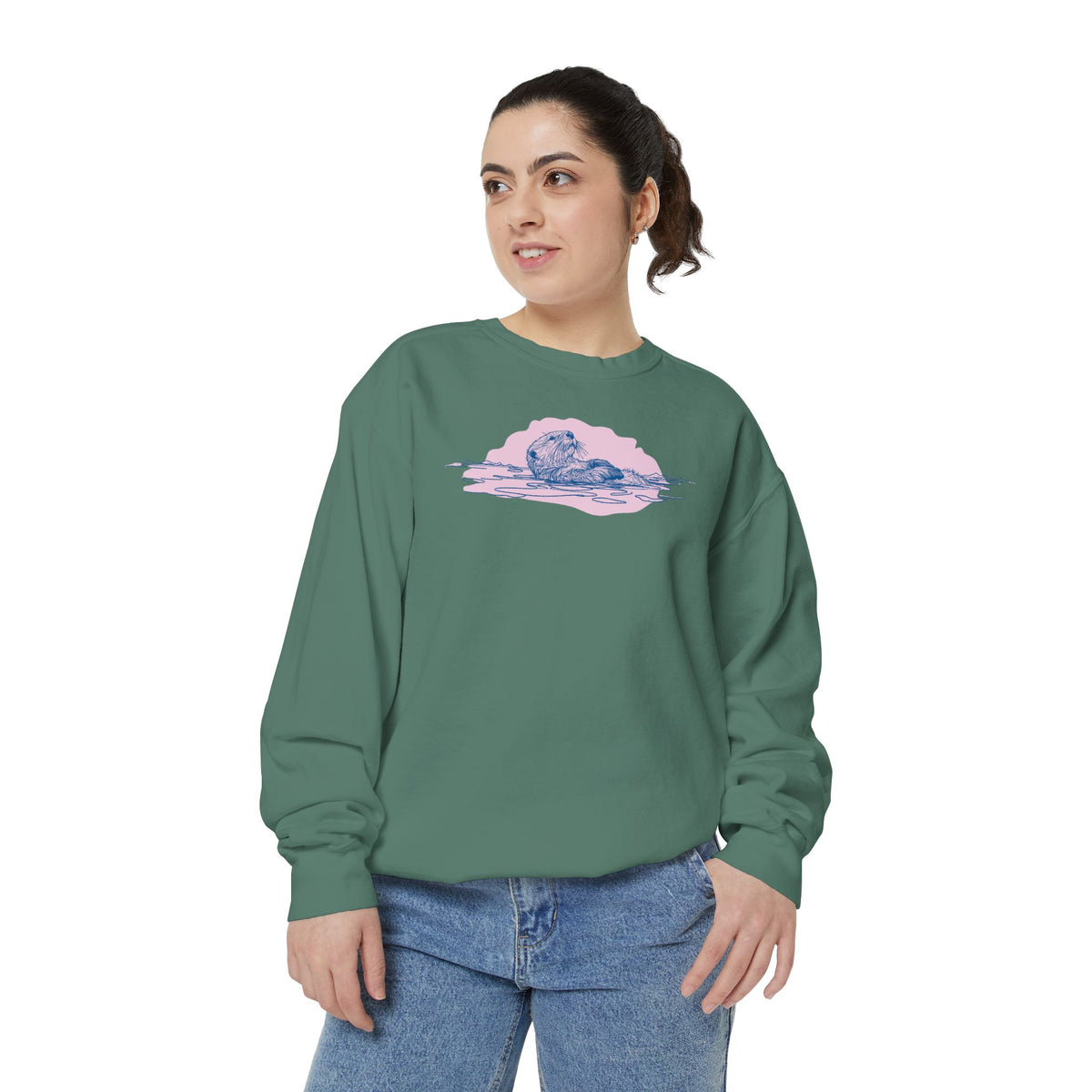 Sea Otter Sweatshirt | Floating Otter Crewneck