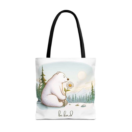 Be Kind Polar Bear Tote Bag Double Sided Print