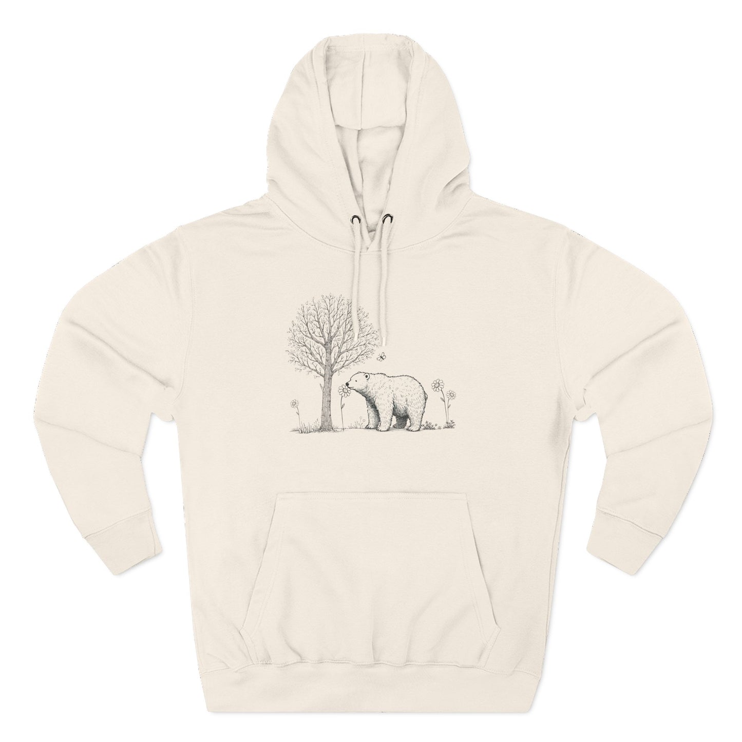 Wildflower Polar Bear Hoodie