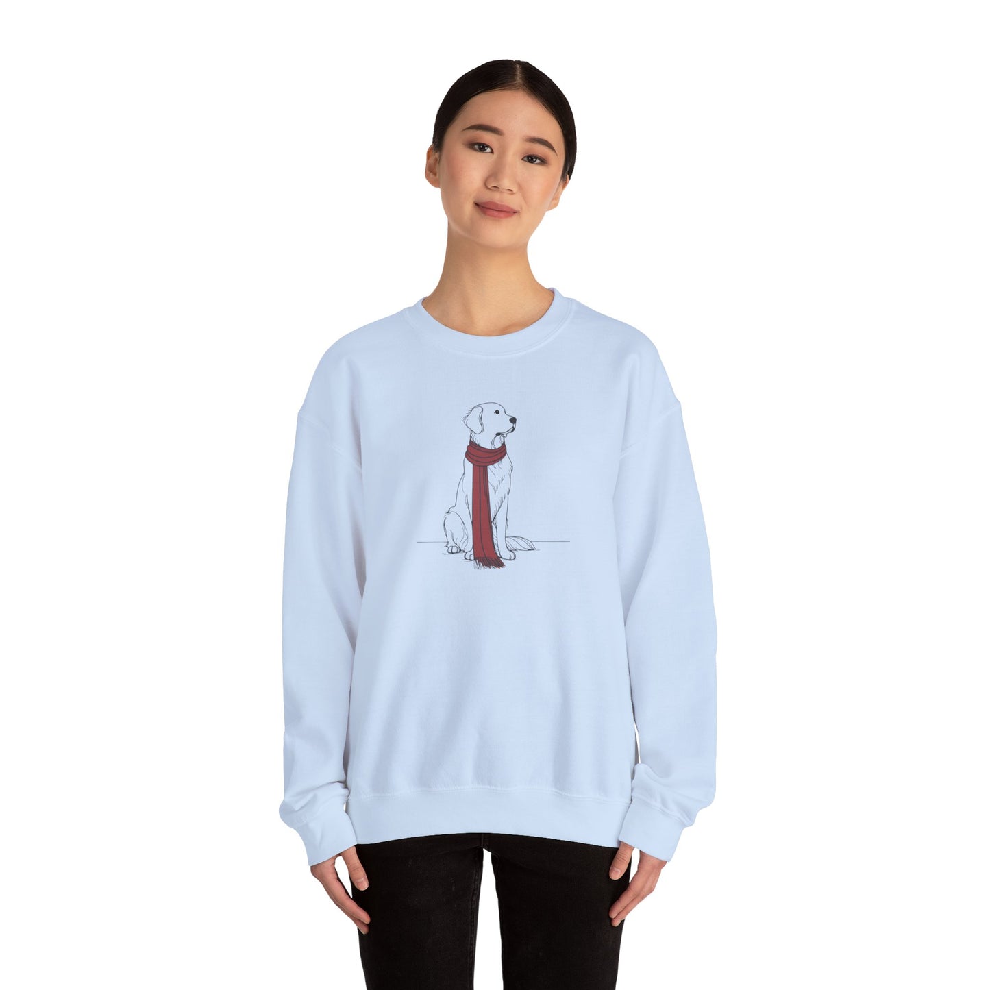 Golden Retriever Scarf Premium Sweatshirt | Cozy Den Edition