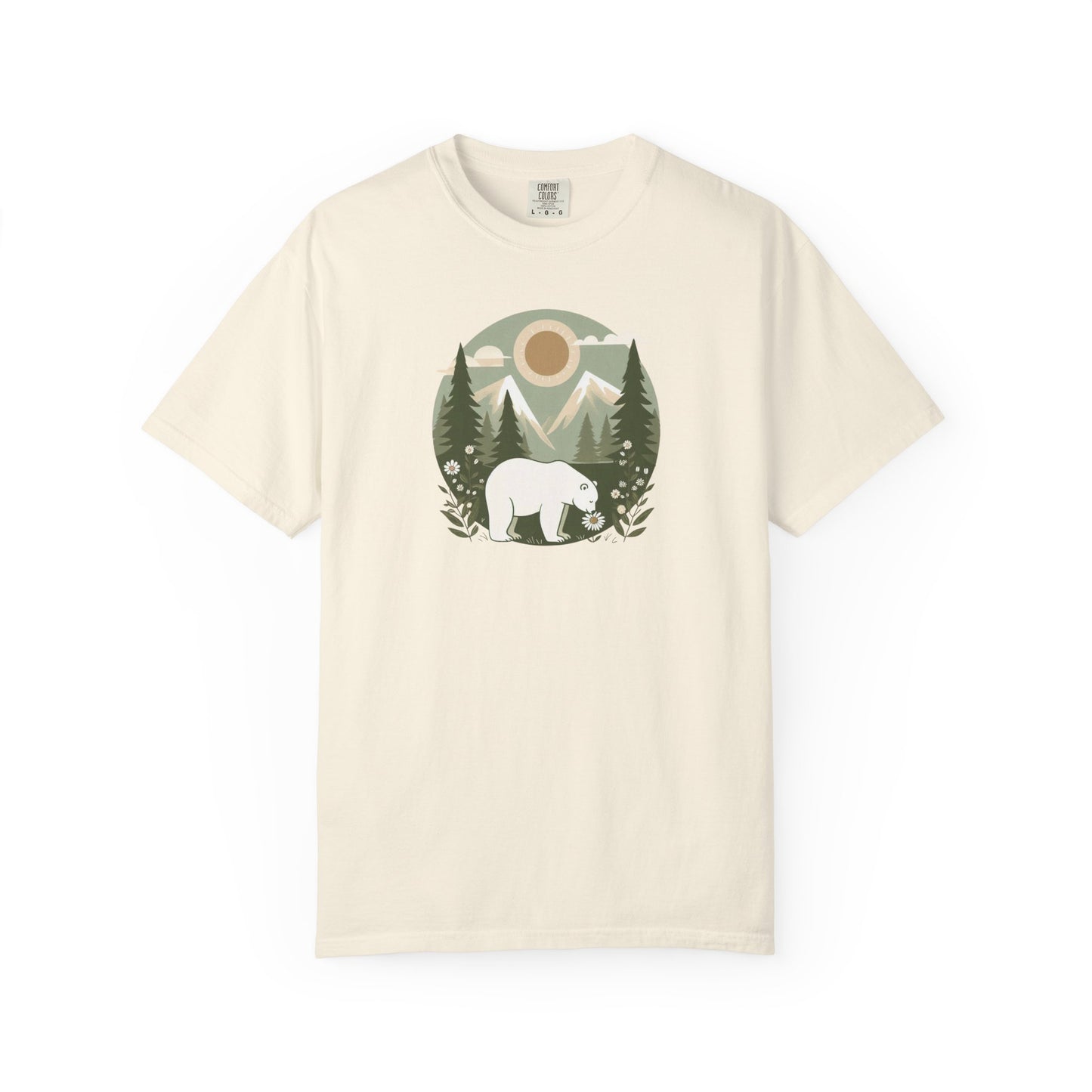 Polar Bear Evergreen Comfort Colors Tee