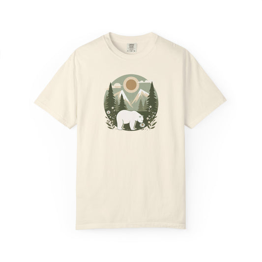 Polar Bear Evergreen Comfort Colors Tee
