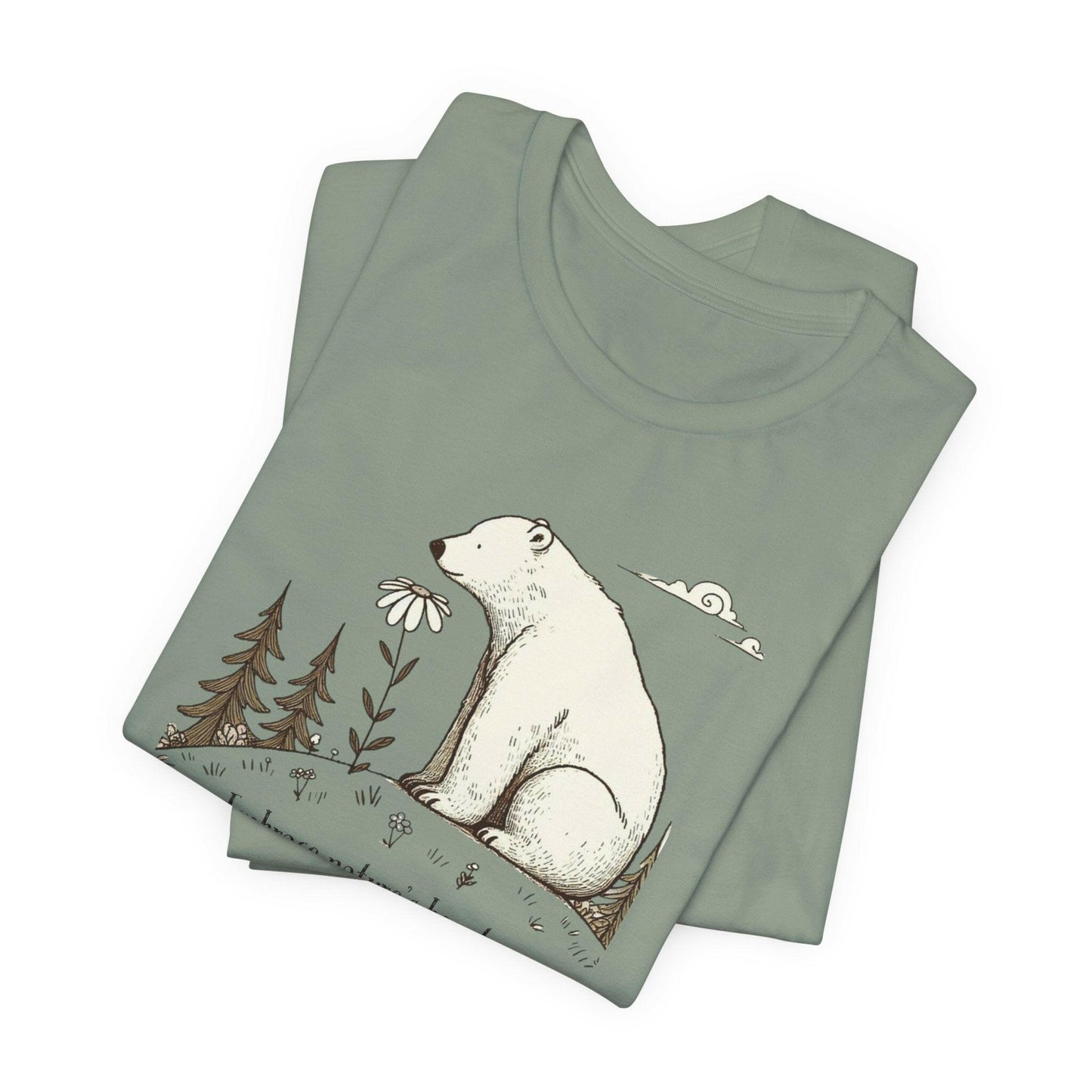 Polar Bear with Daisy Flower Tee - Stompy Paws