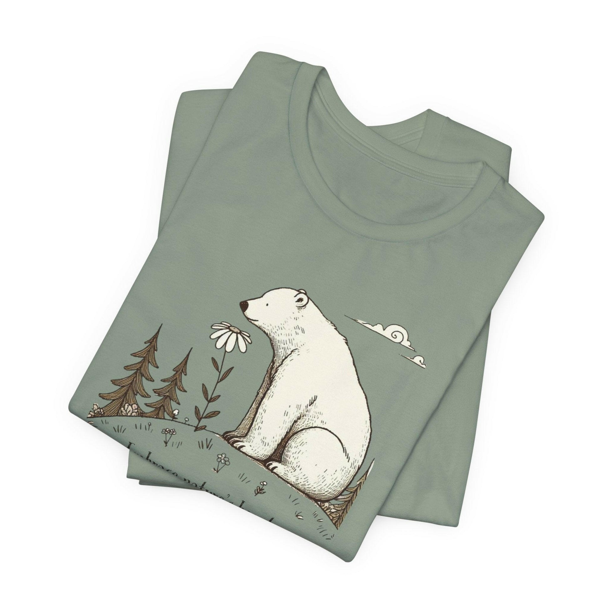 Polar Bear with Daisy Flower Tee - Stompy Paws