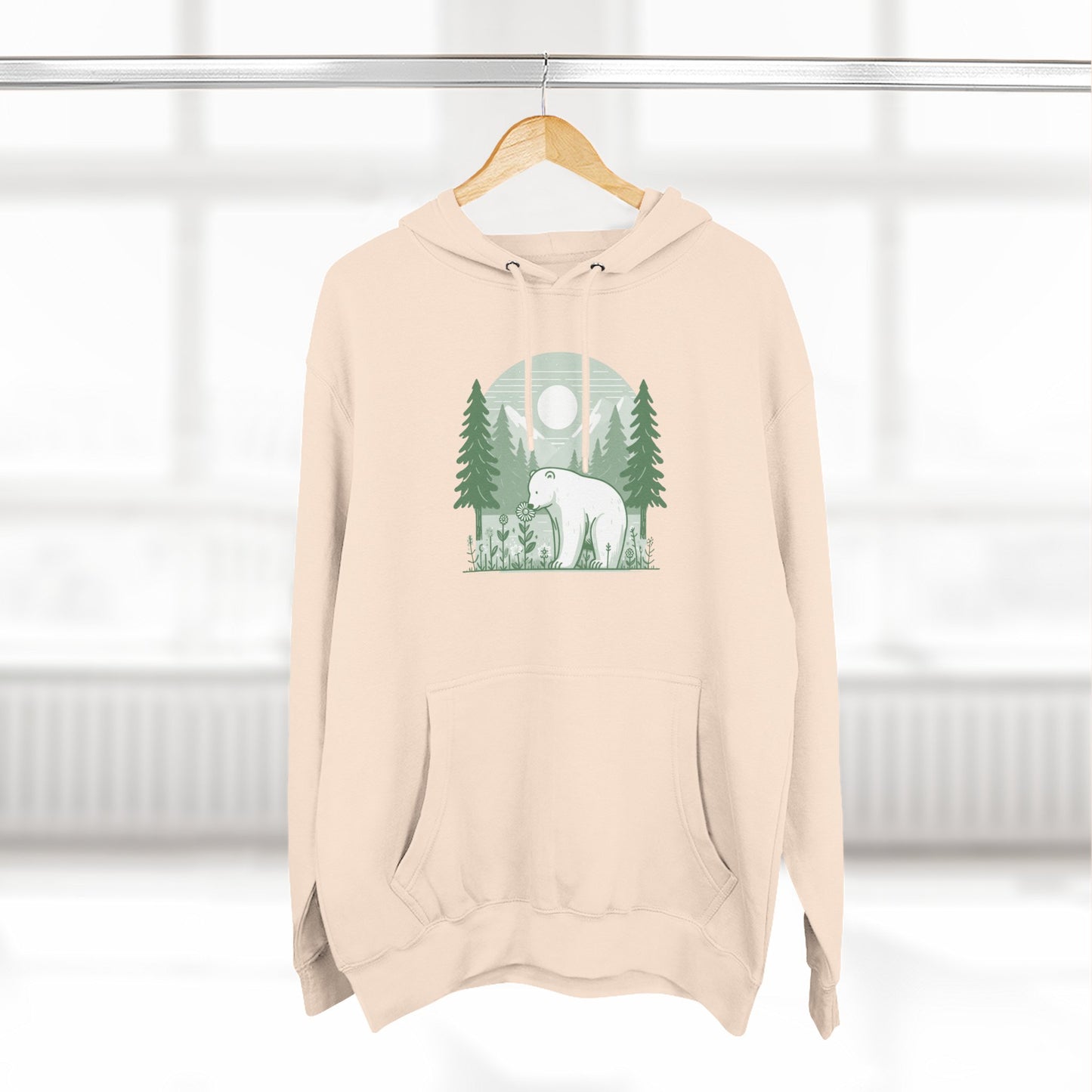 Polar Bear Forest Bloom Hoodie