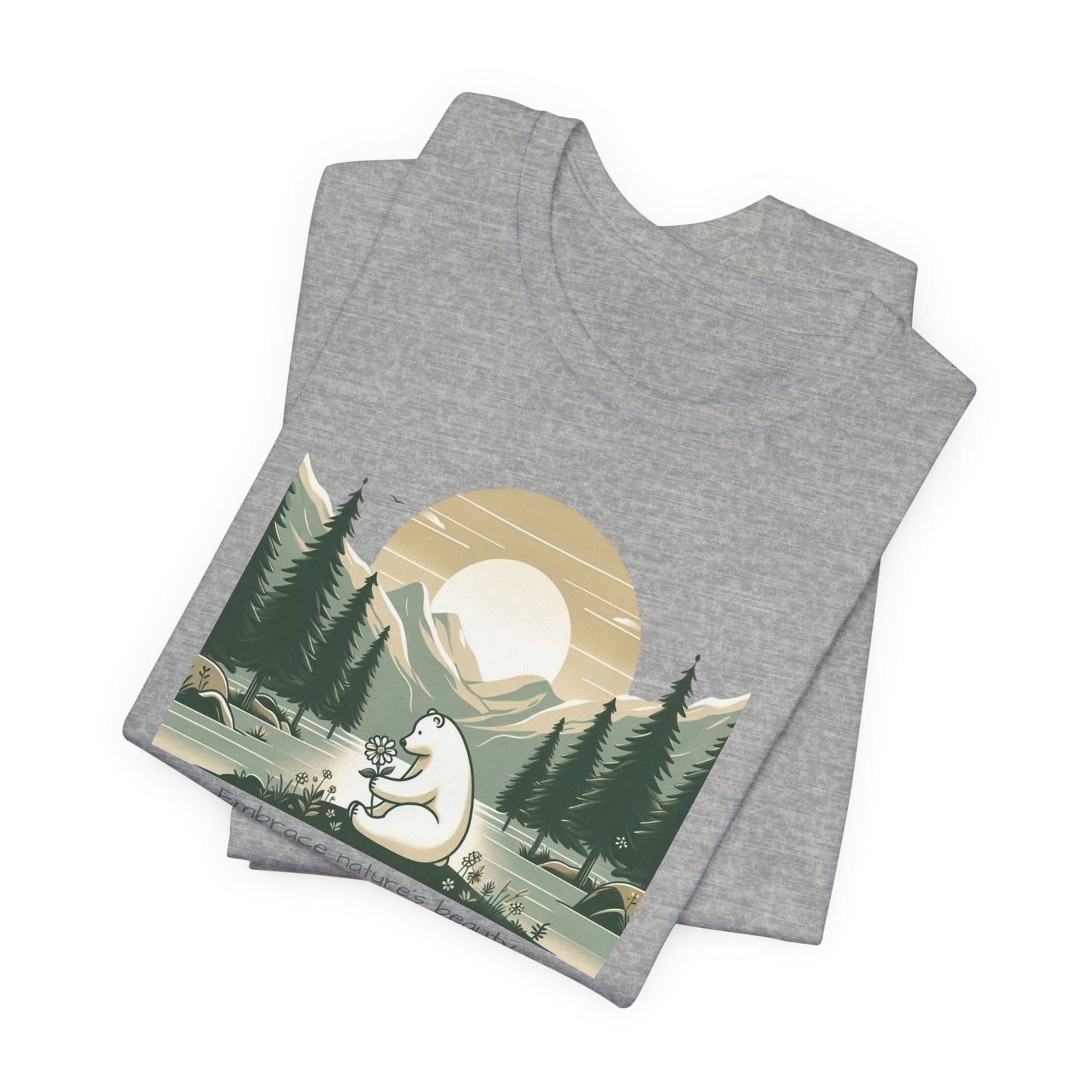 Embrace Nature’s Beauty Tee | Peaceful Polar Bear Graphic Shirt