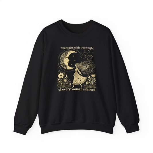 'Weight of Silence' Celestial Goddess Sweatshirt | Mystic Den Edition