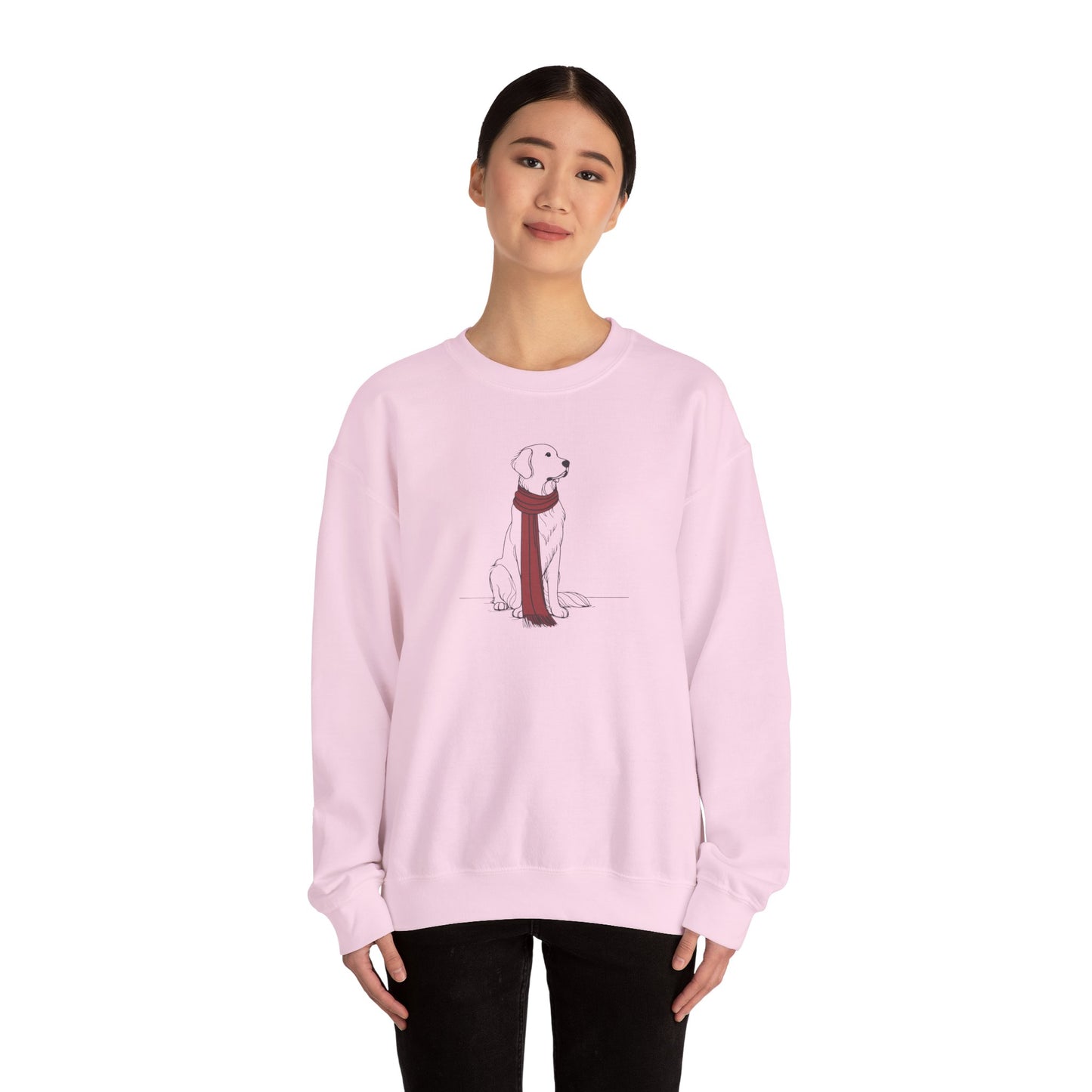 Golden Retriever Scarf Premium Sweatshirt | Cozy Den Edition