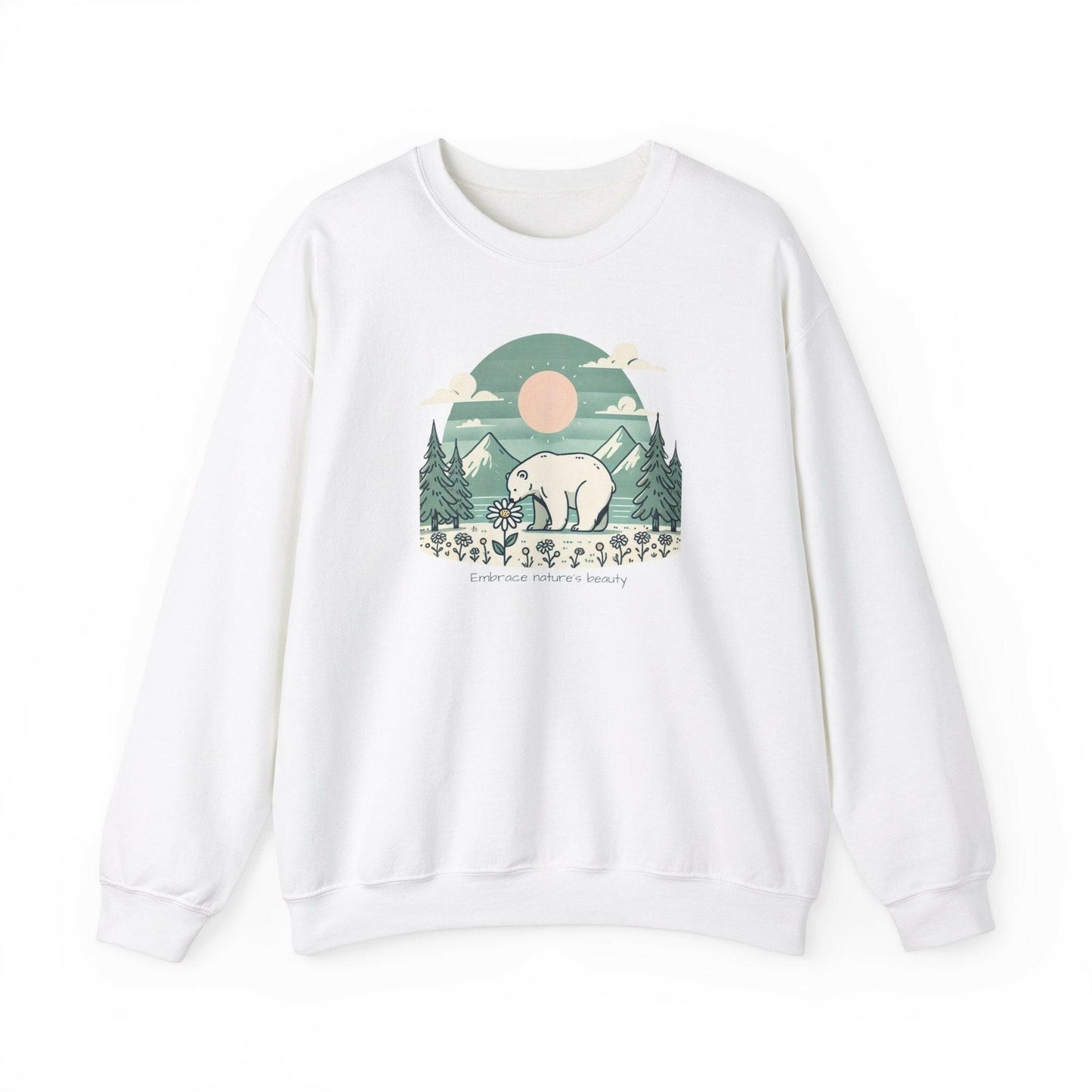 Polar Bear Sweatshirt - Nature-Inspired Unisex Crewneck