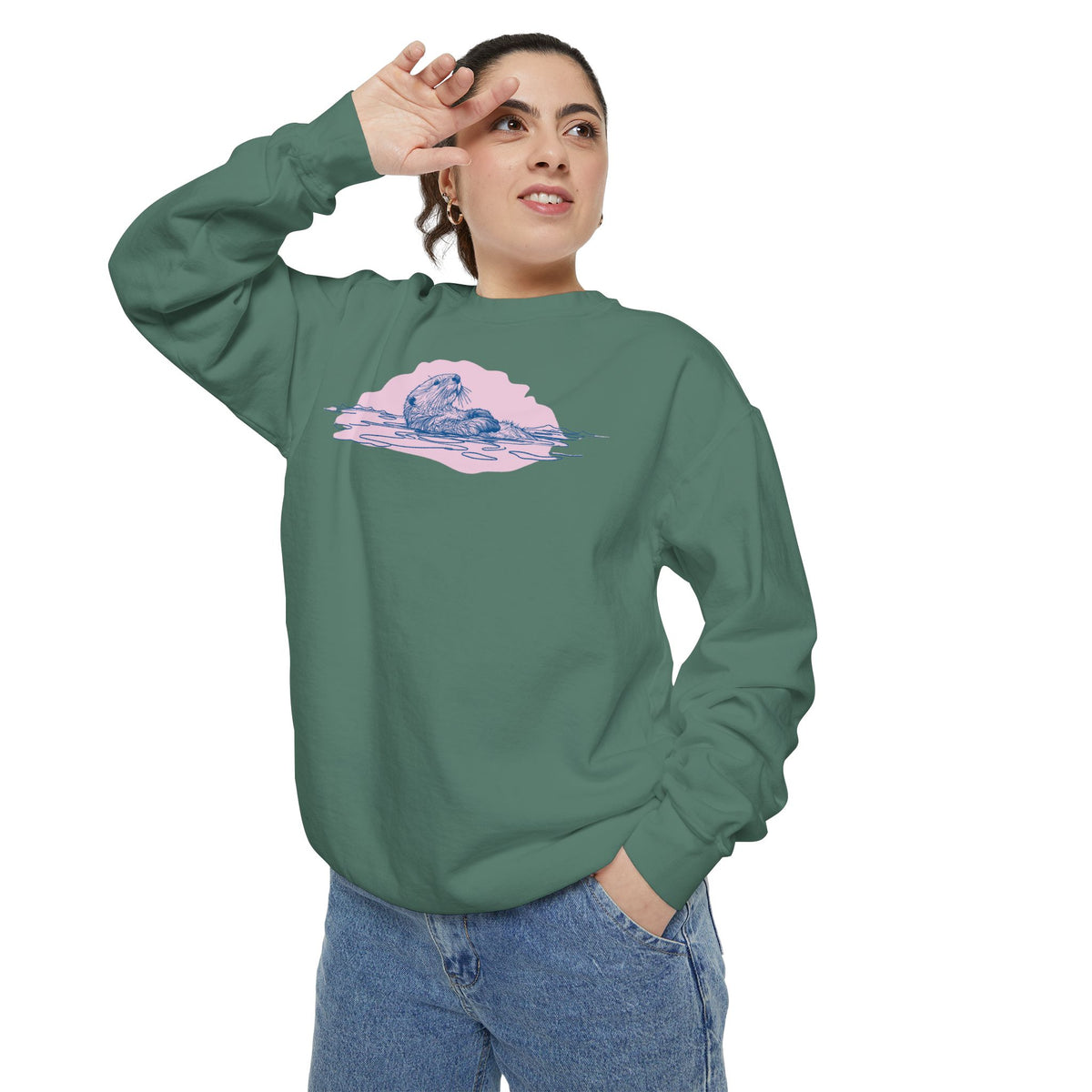 Sea Otter Sweatshirt | Floating Otter Crewneck