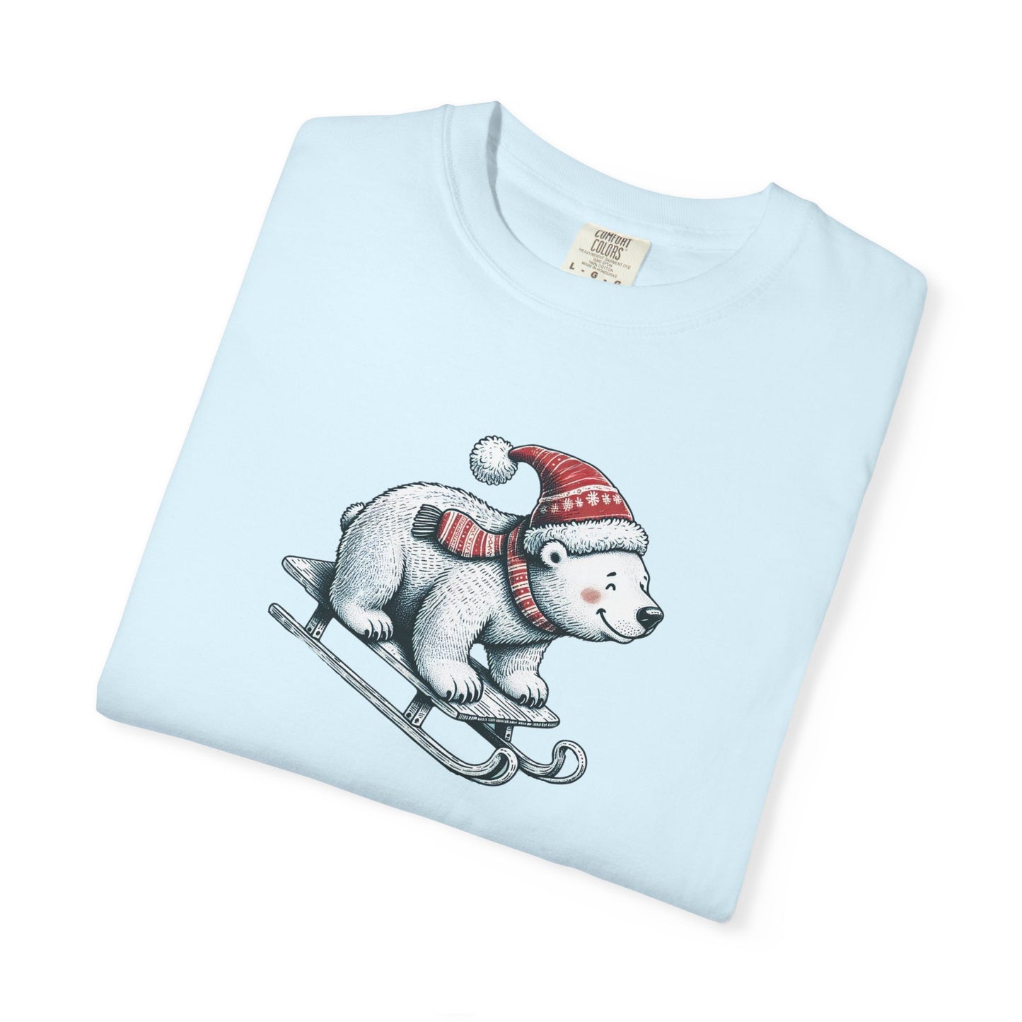 Let It Snow Polar Bear Comfort Colors Tee