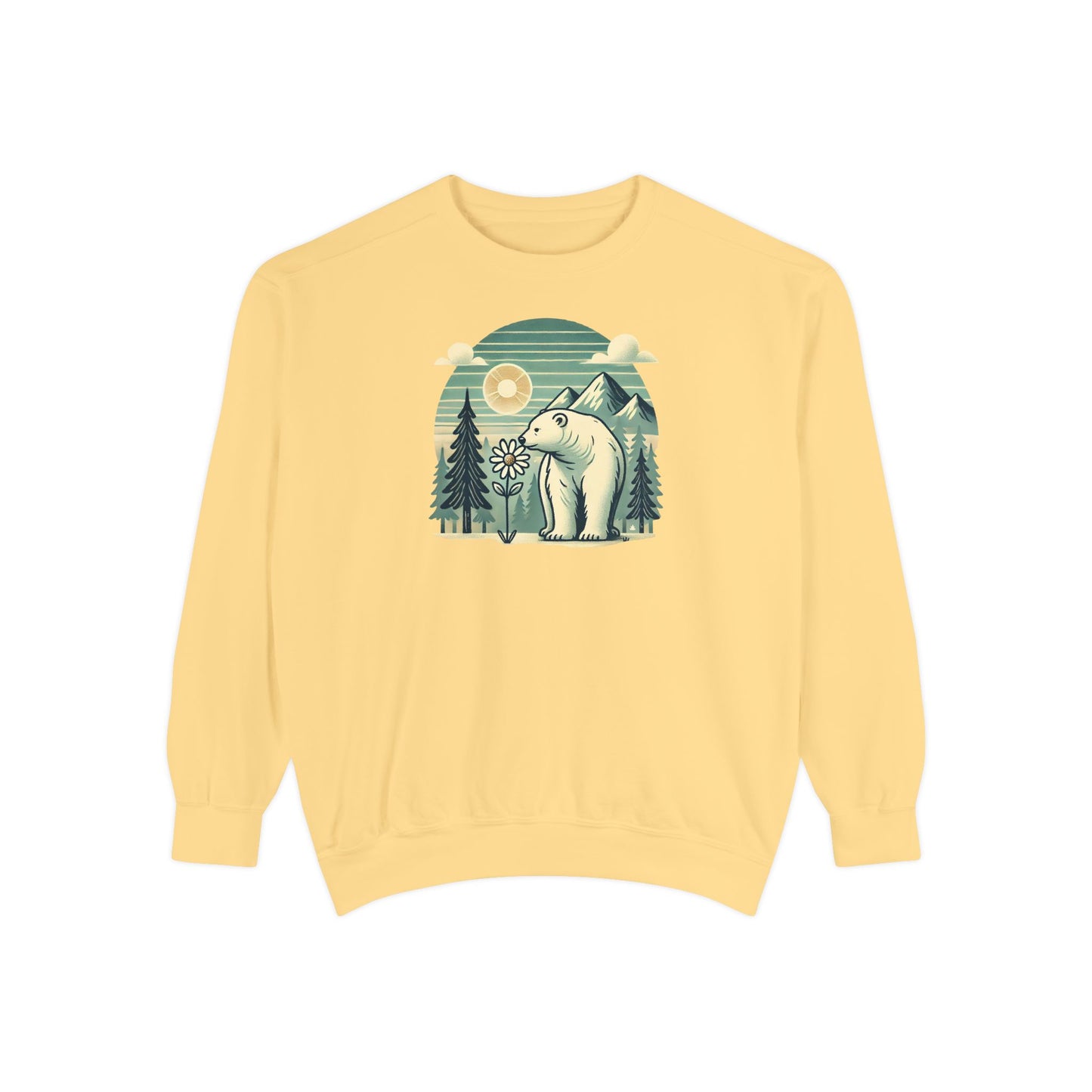 Pine & Daisy Polar Bear Comfort Colors Sweatshirt