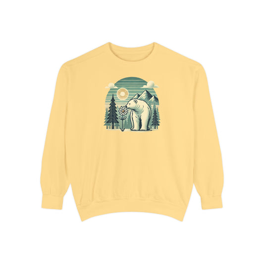 Pine & Daisy Polar Bear Comfort Colors Sweatshirt