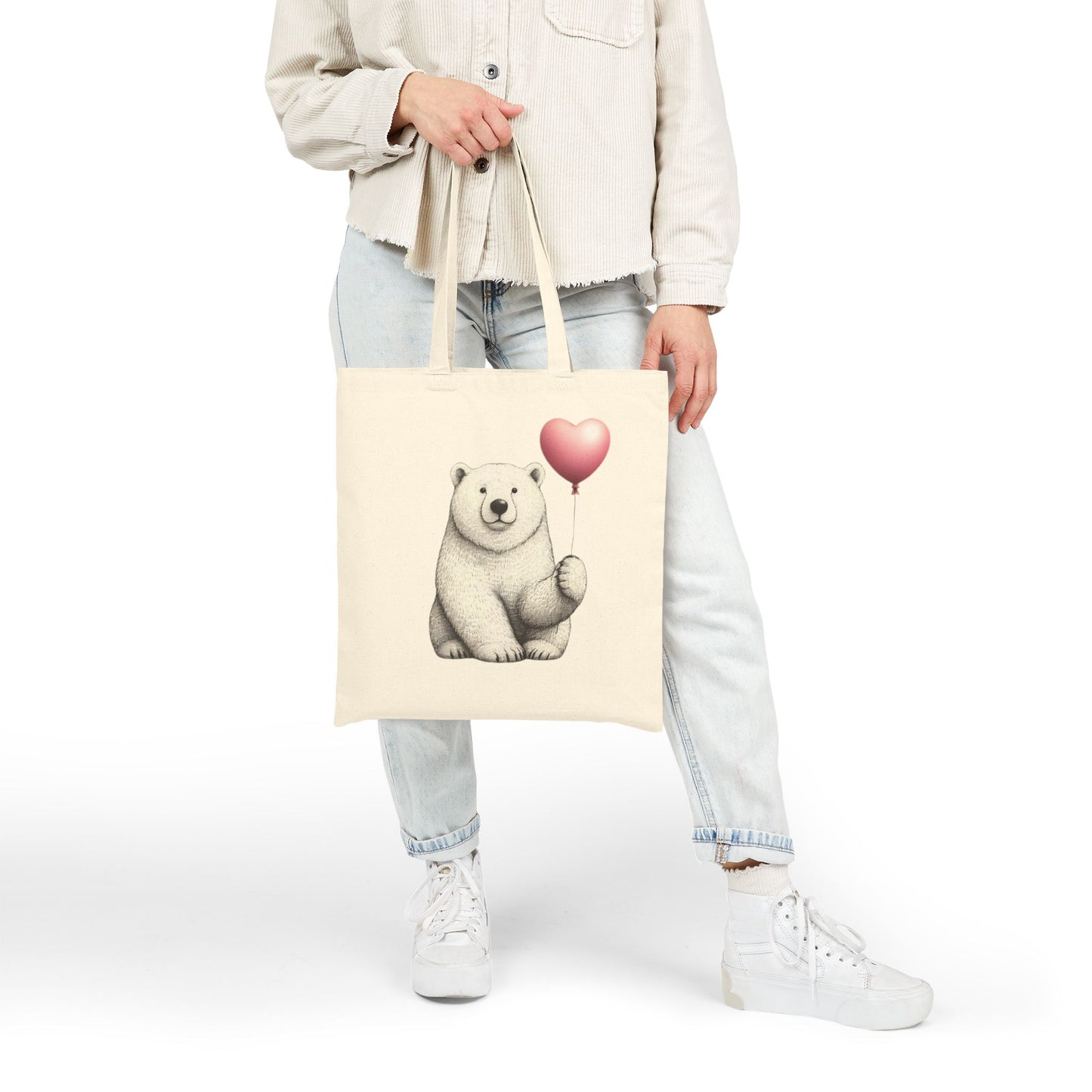 Sketch Bear Balloon Tote Bag