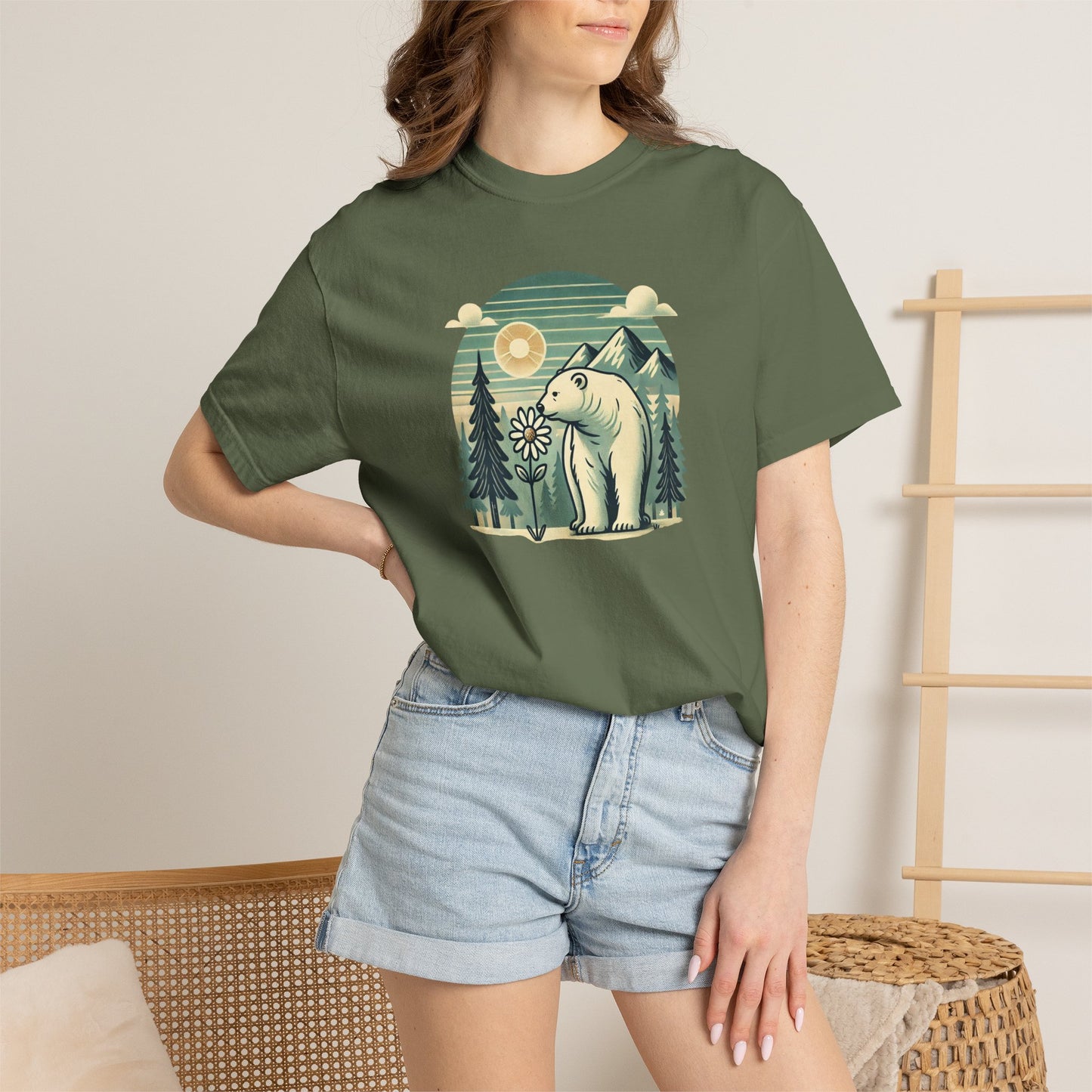 Pine & Daisy Polar Bear Comfort Colors Tee