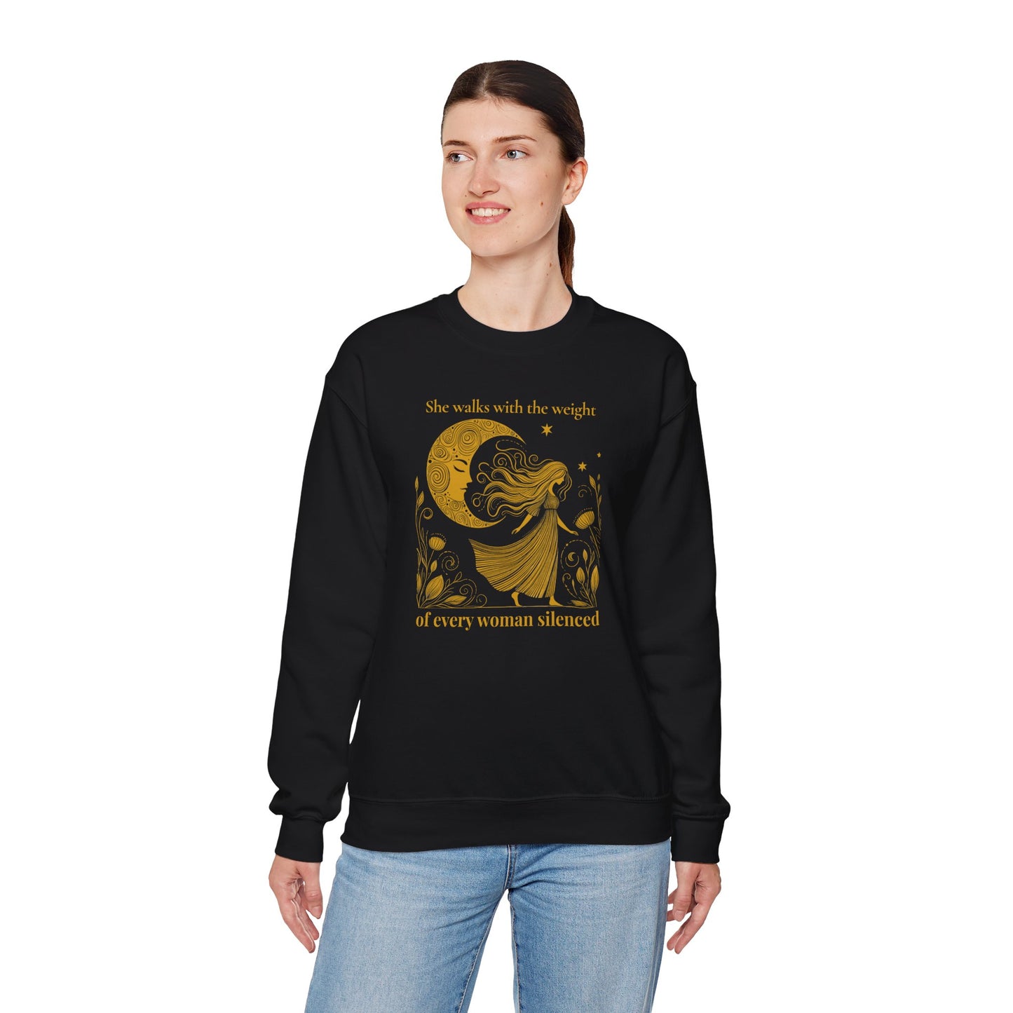The Weight of Silence Celestial Art Sweatshirt |Mystic Den