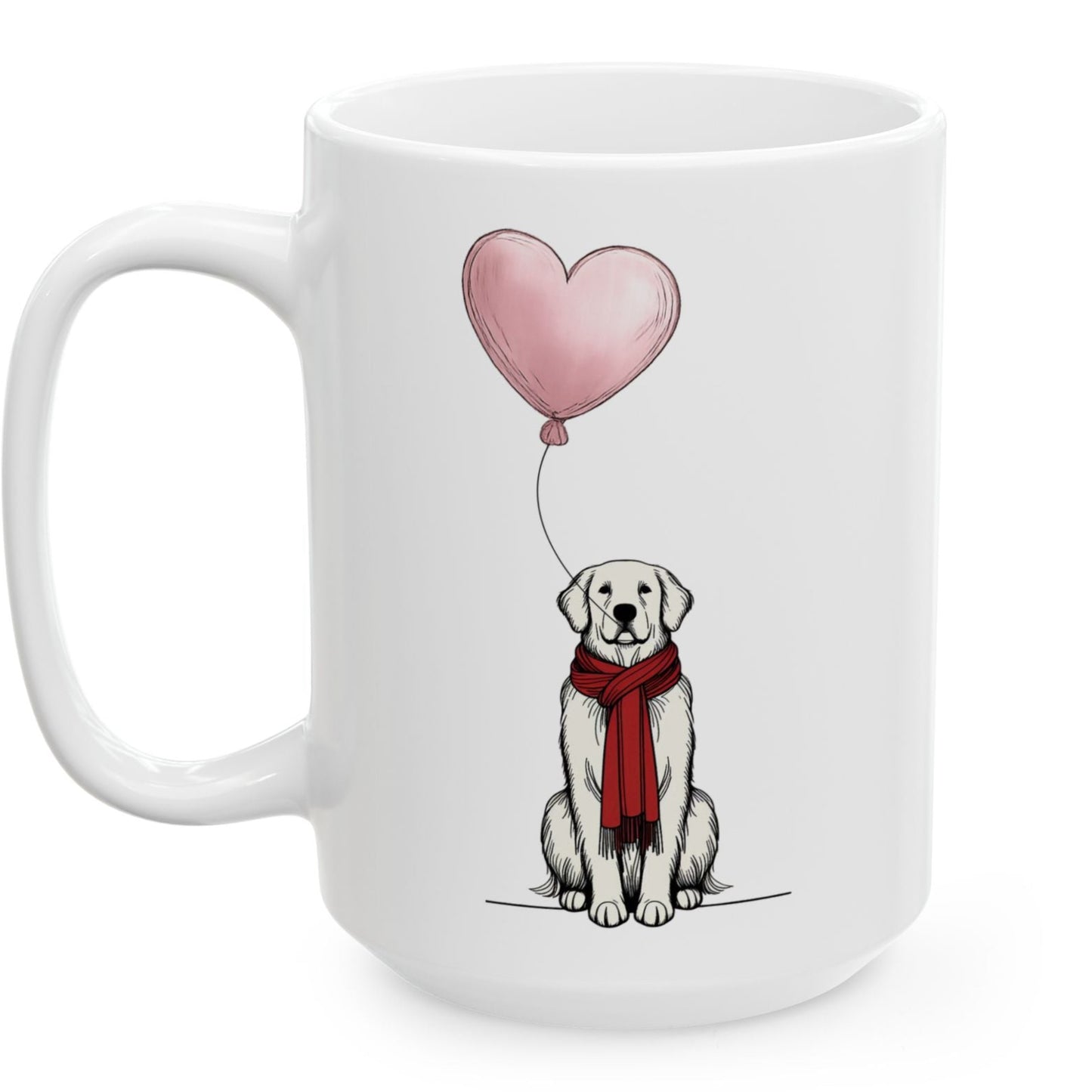 The Heartfelt Herald Golden Retriever Art Mug | 15oz