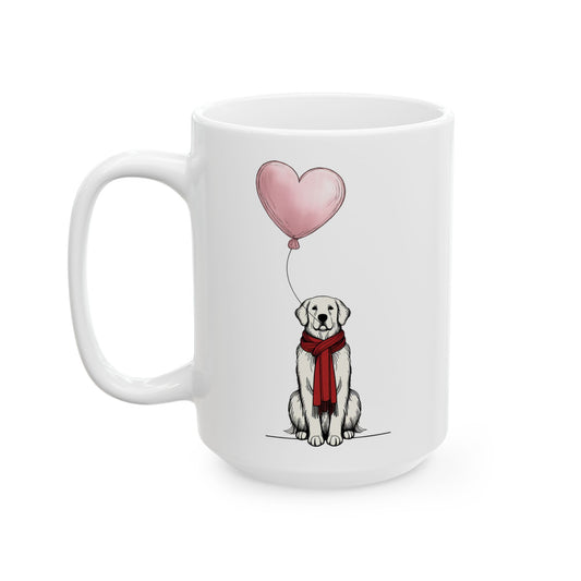 The Heartfelt Herald Golden Retriever Art Mug | 15oz