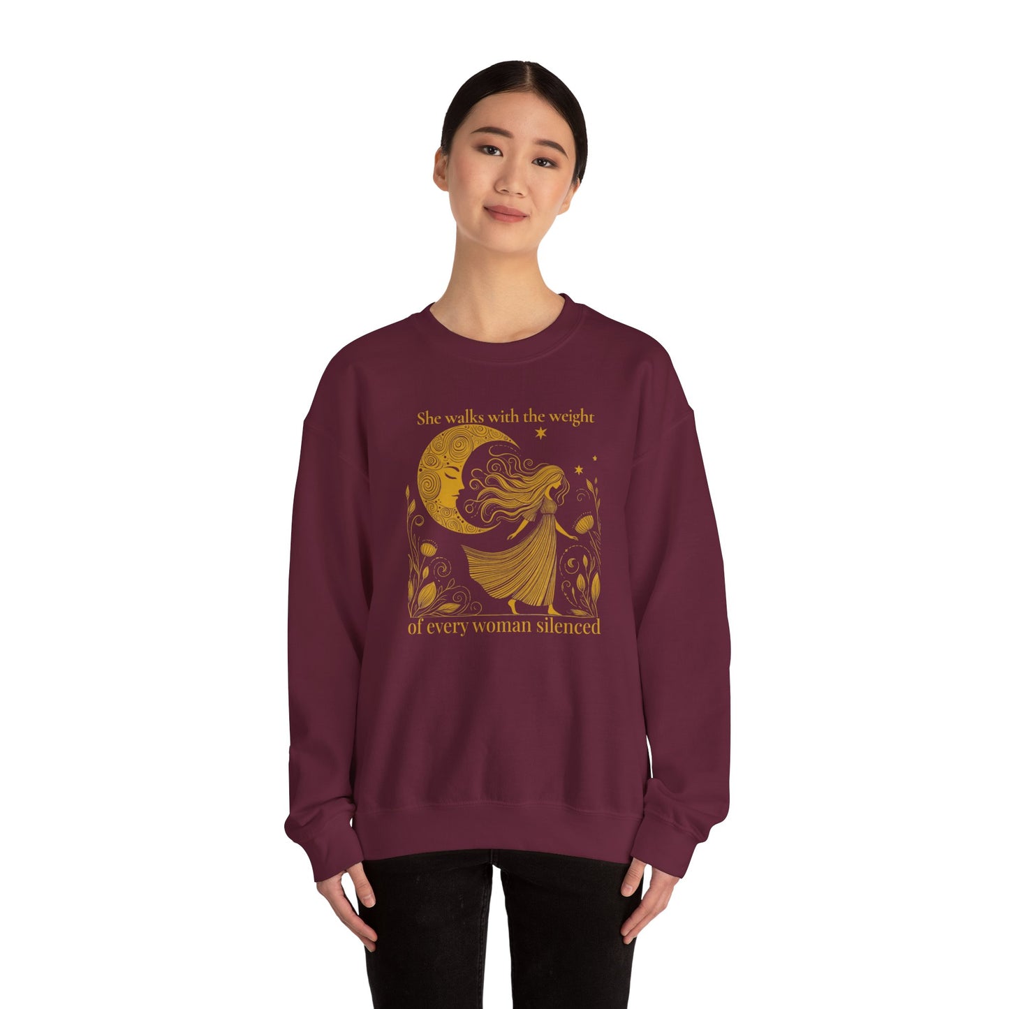 She Walks With the Weight Sweatshirt – Gold Edition
