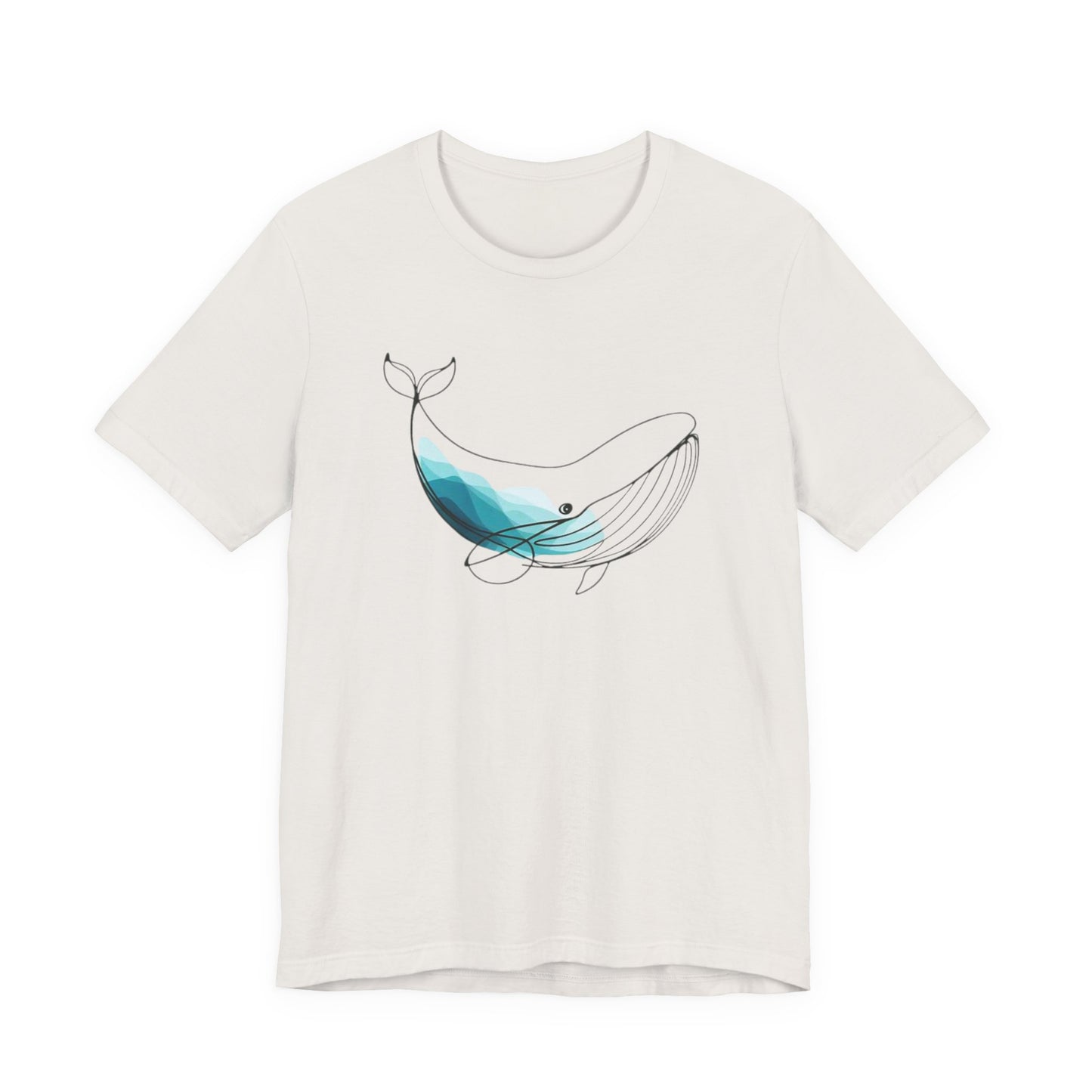 Whale Line Art Tee | Ocean Graphic T-Shirt